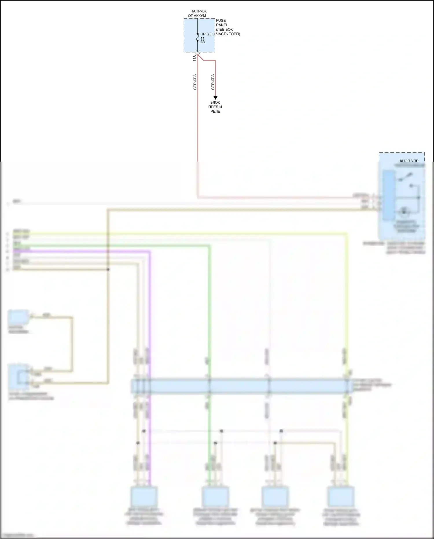 S4 Audi B9 (2016-2019): Электросхема парктроника, без параллельной парковки (2 из 2) 