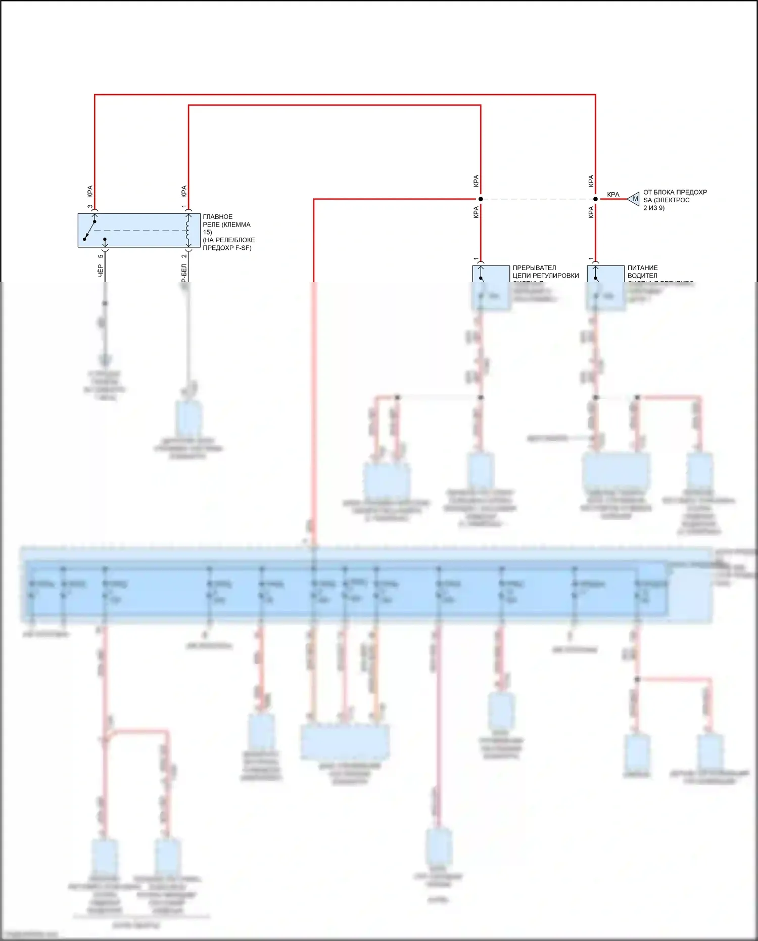 S5 Audi I рестайлинг (2011-2016): Электросхема блока предохранителей реле (8 из 9) 