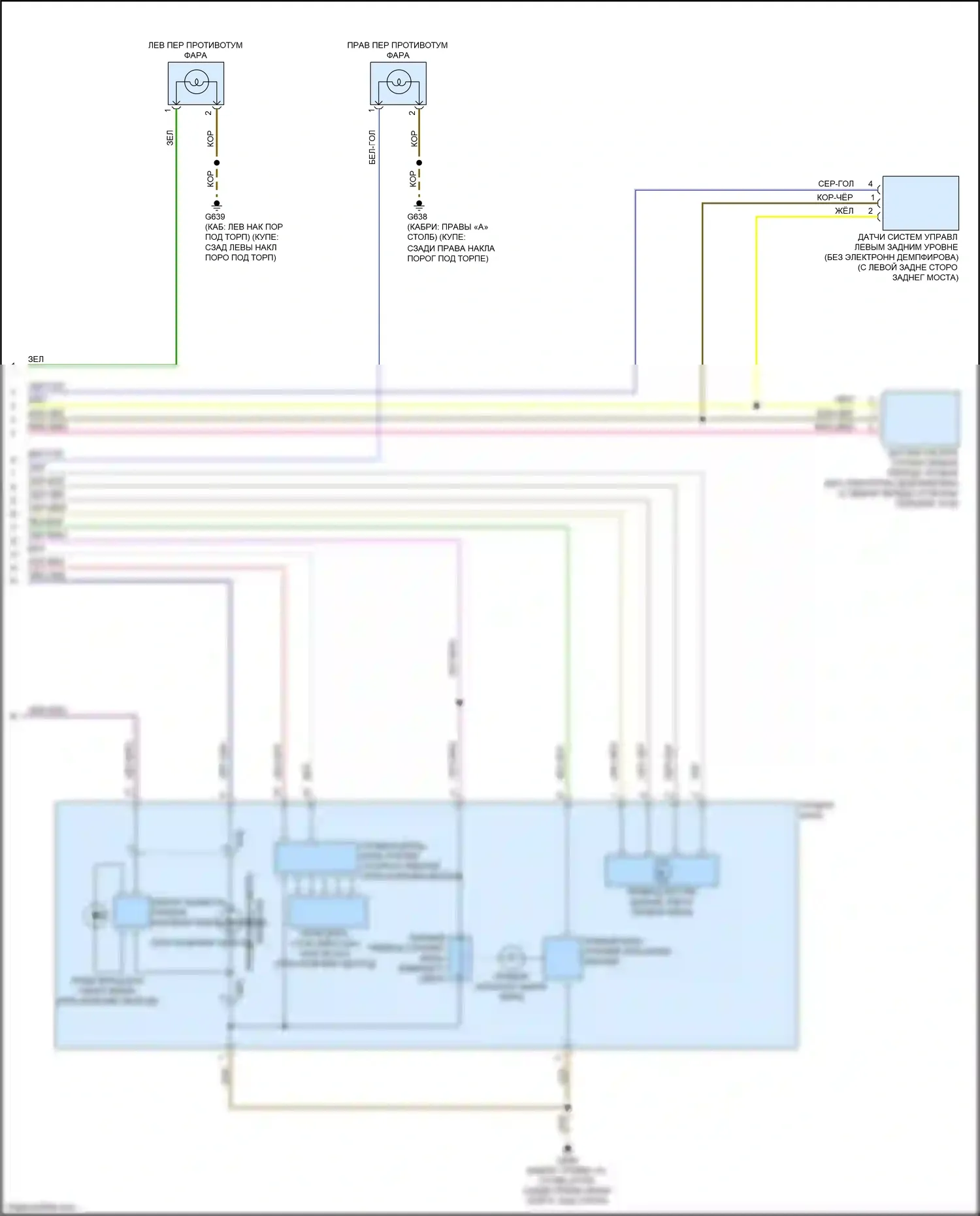 S5 Audi I рестайлинг (2011-2016): Электросхема фар, с би-ксеноном, без фар на поворотах (2 из 2) 
