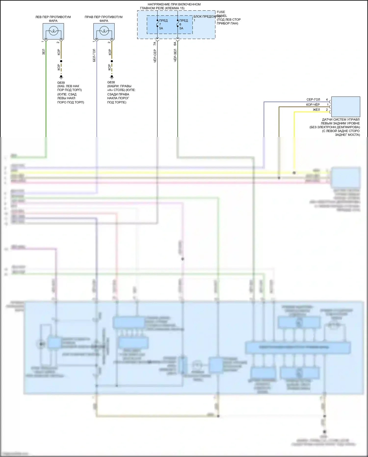 S5 Audi I рестайлинг (2011-2016): Электросхема фар, с биксеноном, с поворотными фарами (2 из 2) 