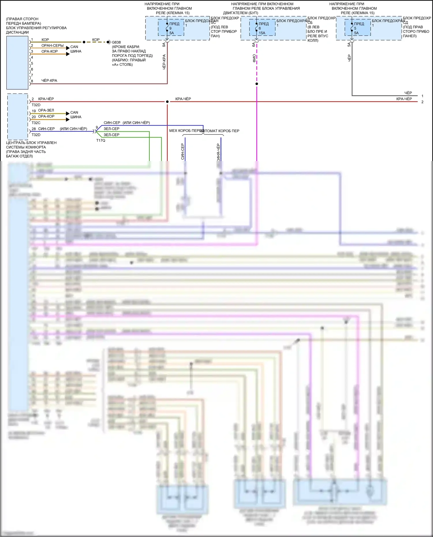 S5 Audi I рестайлинг (2011-2016): Электросхема круиз-контроля (1 из 2) 