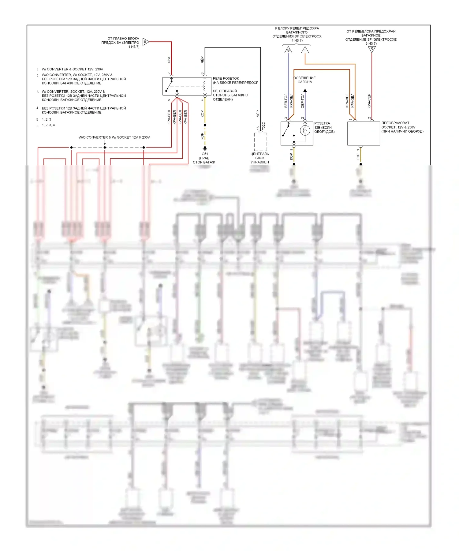 S5 Audi I (2007-2011): Электросхема блока предохранителей реле (4 из 7) 