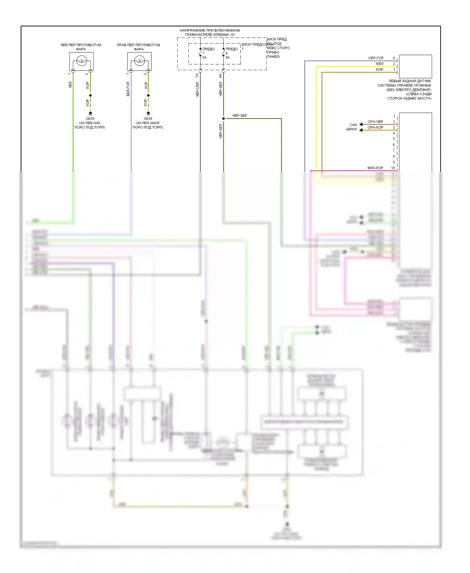 S5 Audi I (2007-2011): Электросхема фар, с биксеноном, с поворотными фарами (2 из 2) 