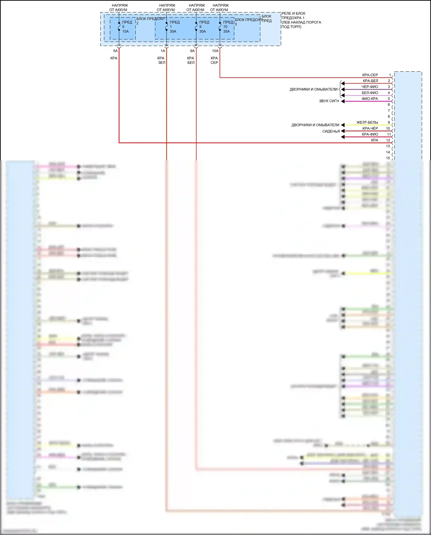 S5 Audi II рестайлинг (2019-2024): Электросхема блока управления системами комфорта (1 из 2) 