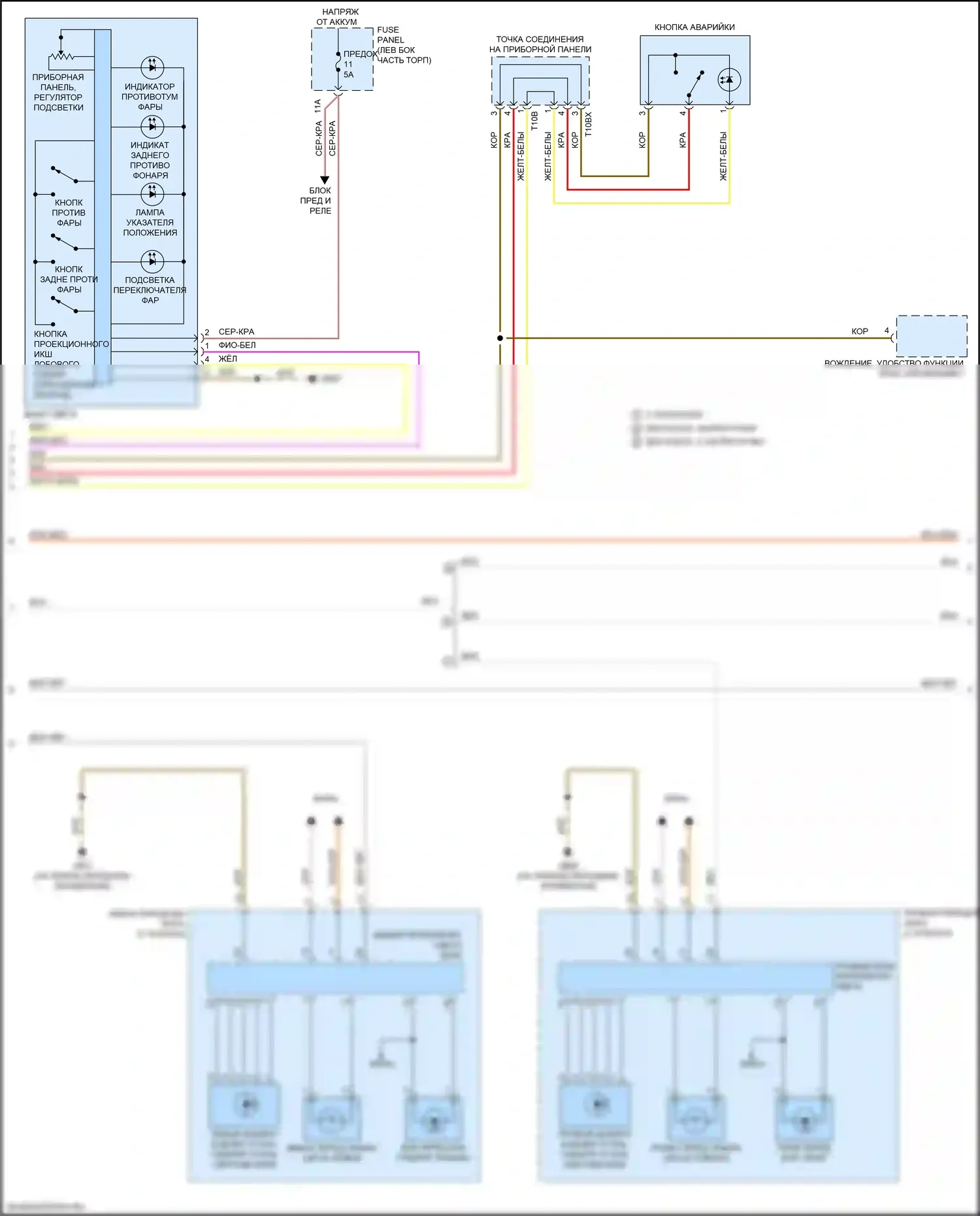 S5 Audi II рестайлинг (2019-2024): Электросхема внешних светильников (2 из 7) 