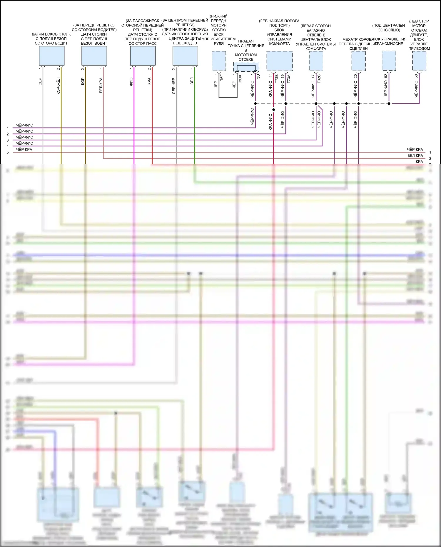 S5 Audi II рестайлинг (2019-2024): Электросхема подушек безопасности (4 из 5) 
