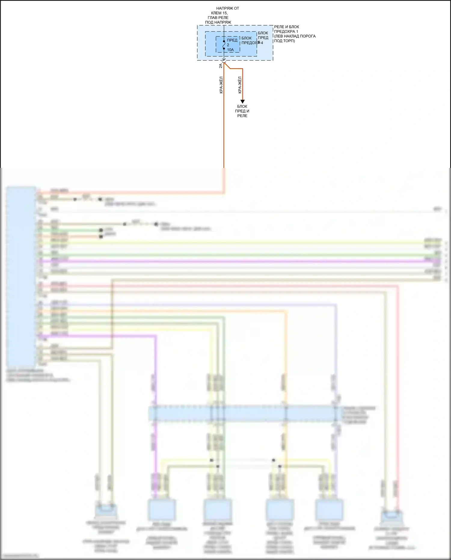 S5 Audi II рестайлинг (2019-2024): Электросхема парктроника, без параллельной парковки (1 из 2) 