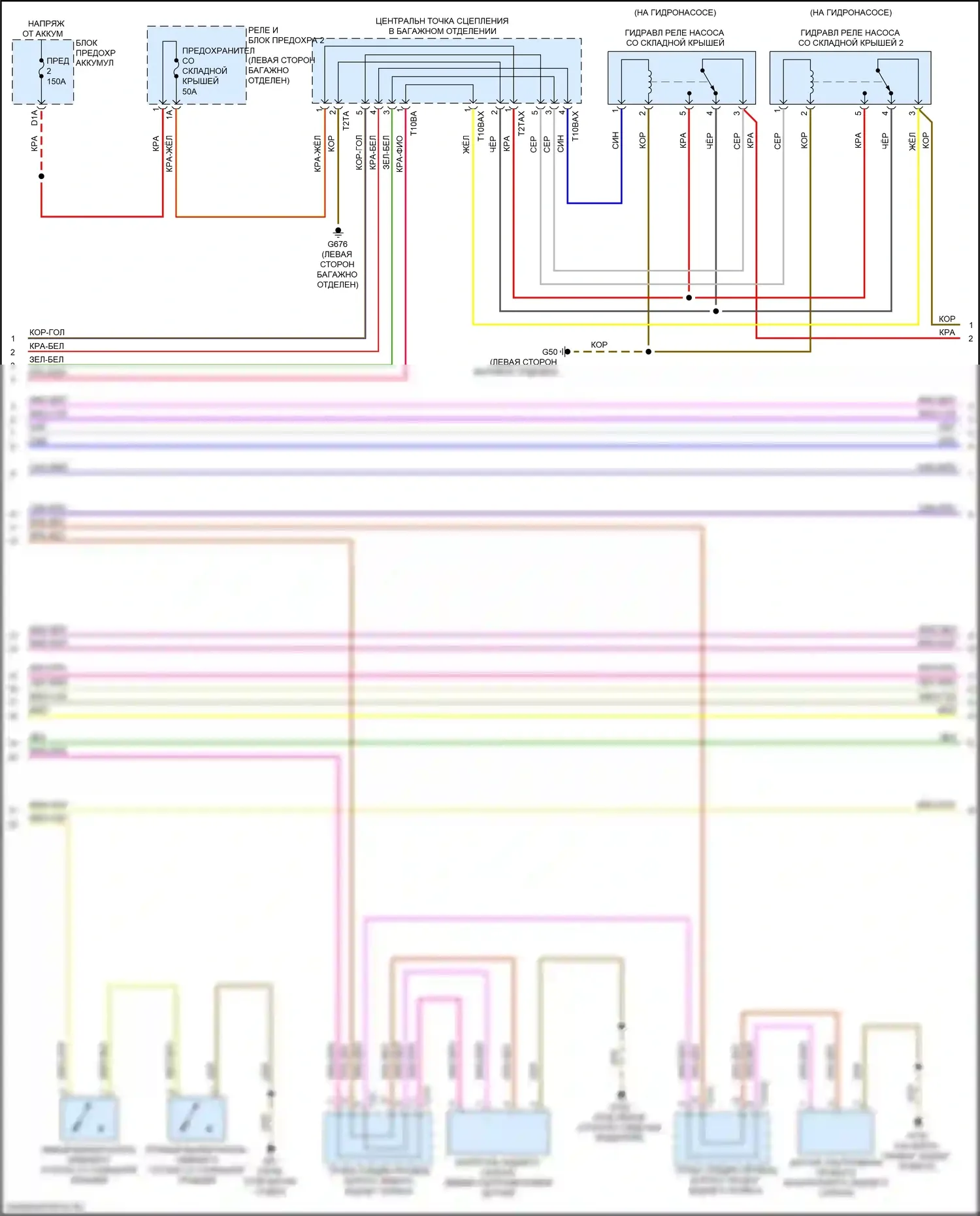 S5 Audi II рестайлинг (2019-2024): Электросхема со складной крышей (3 из 4) 