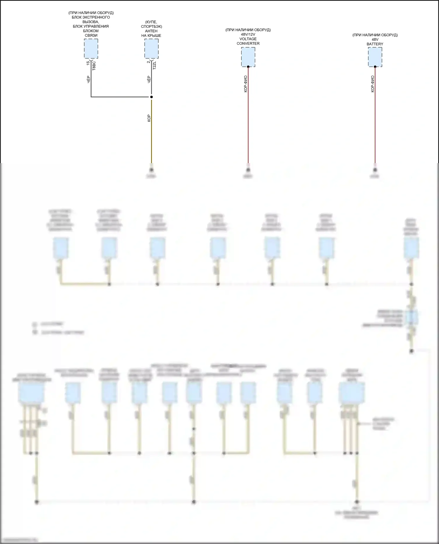 S5 Audi II рестайлинг (2019-2024): Электросхема точек подключения масс (4 из 9) 