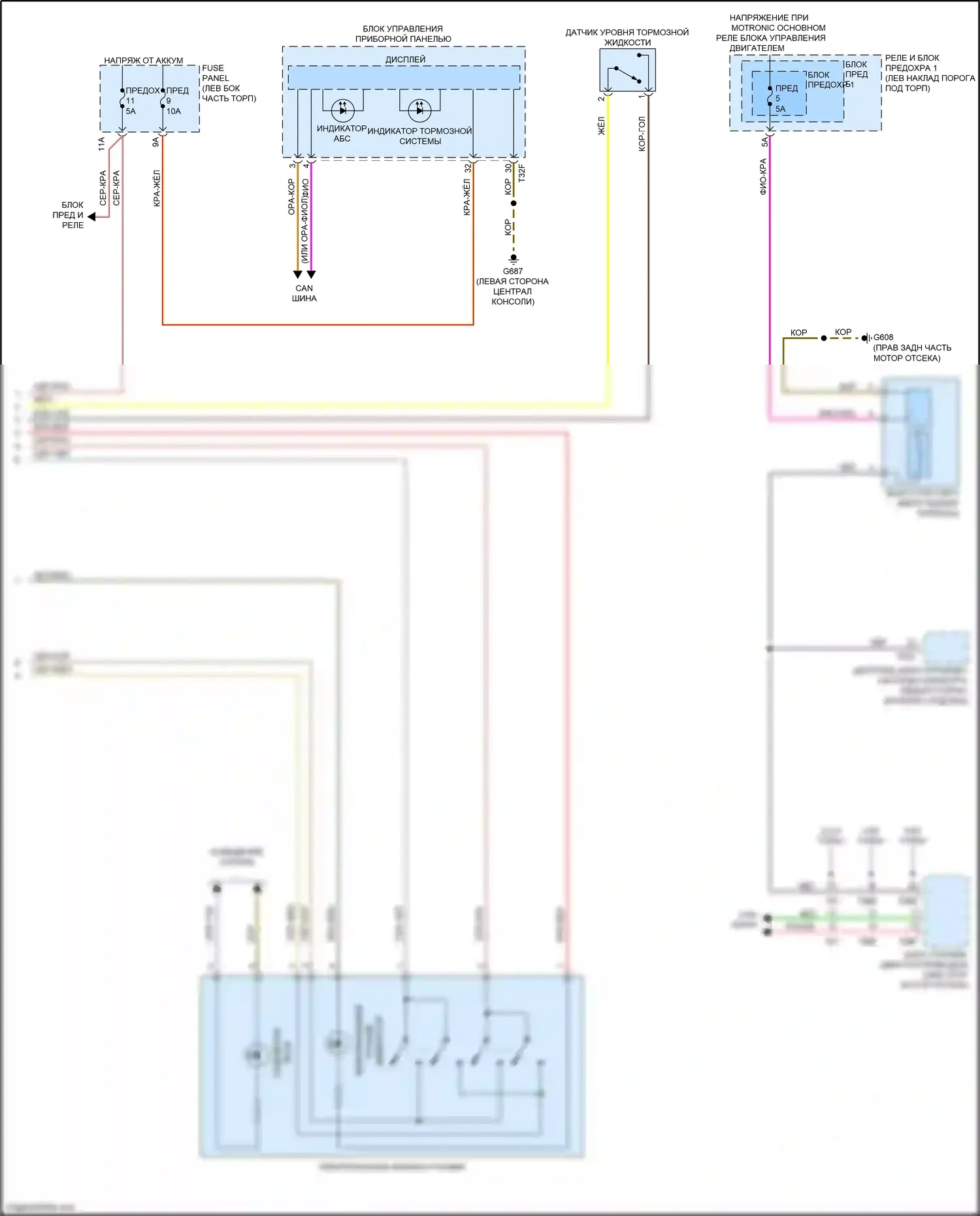 S5 Audi II (2016-2019): Антиблокировочная система abs электросхема (3 из 3) 