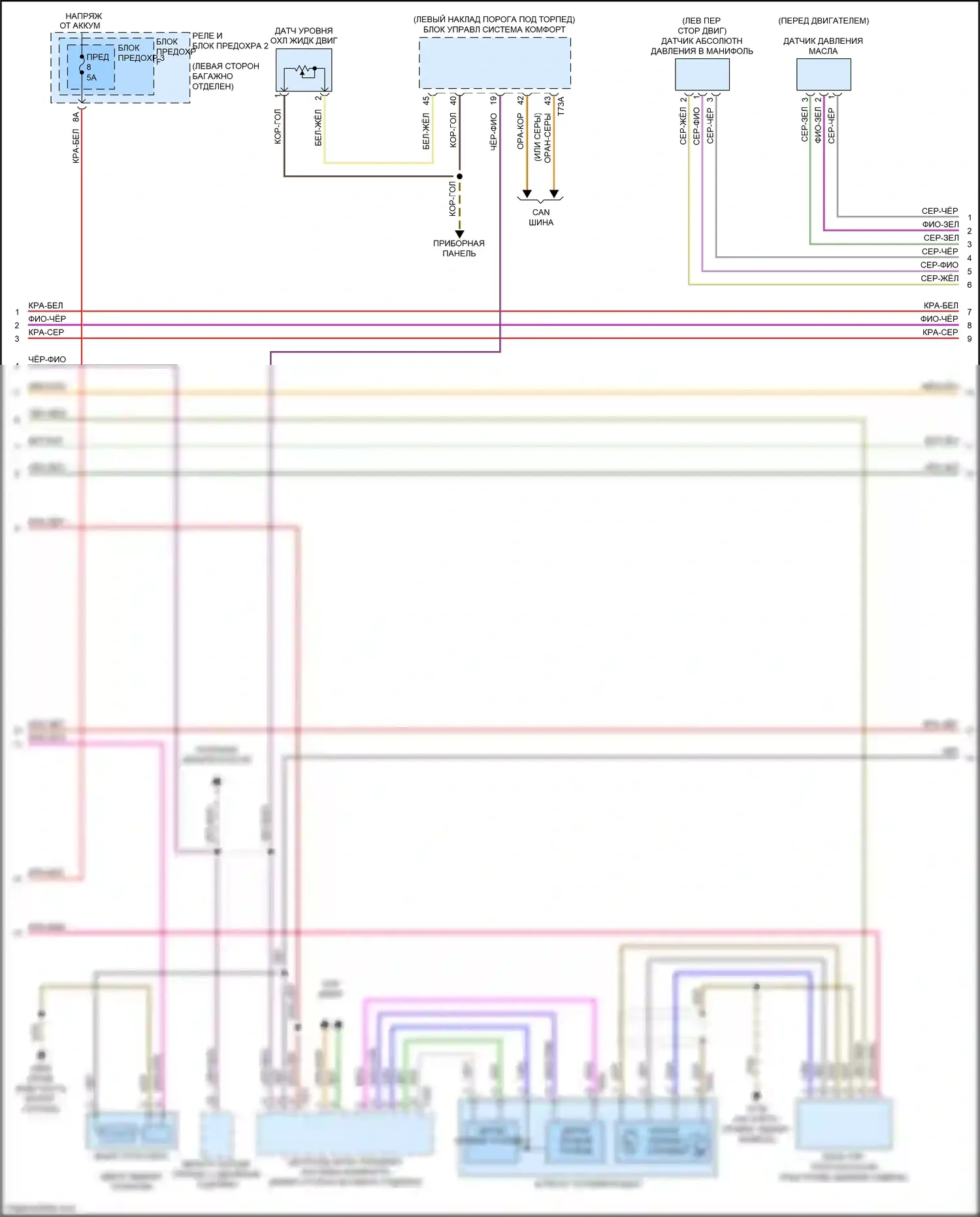 S5 Audi II (2016-2019): Электросхема двигателя 3.0л турбо, электросхема органов управления двигателем (3 из 10) 
