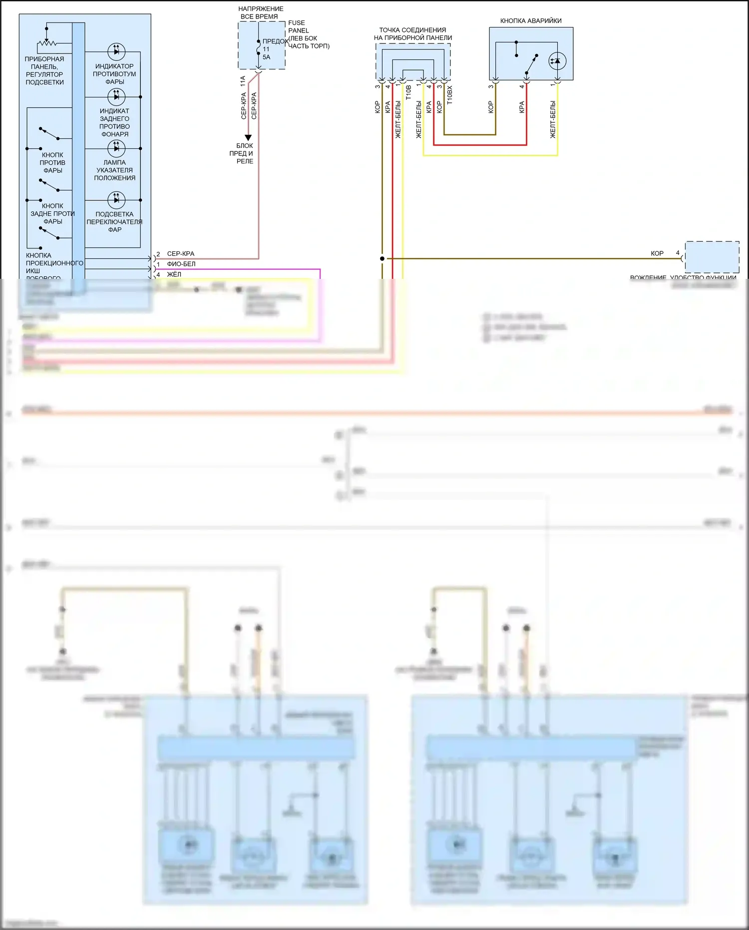 S5 Audi II (2016-2019): Электросхема внешних светильников (2 из 7) 