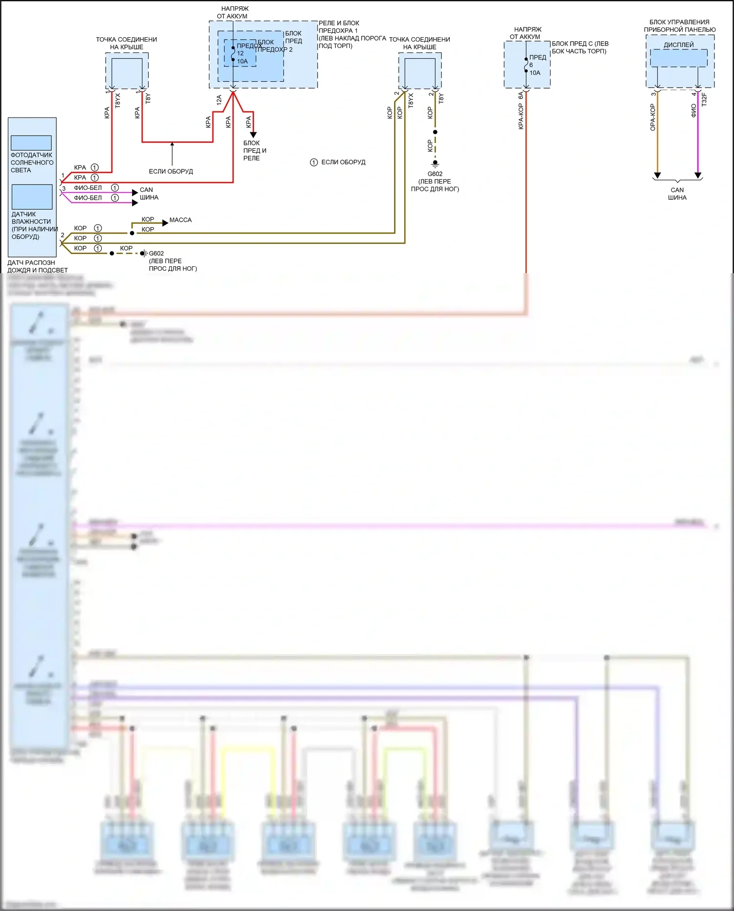 S5 Audi II (2016-2019): Электросхема климат контроля, с климатом (1 из 4) 