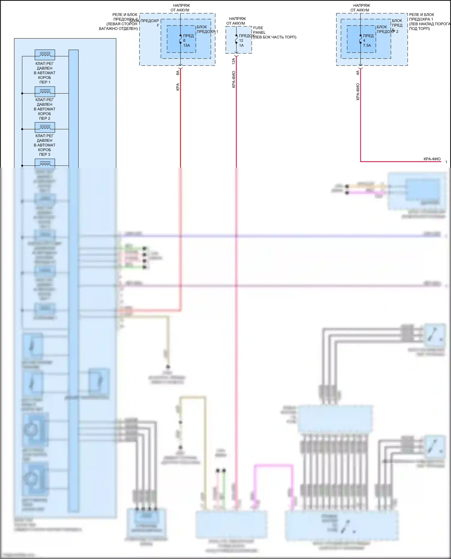 S5 Audi II (2016-2019): Электросхема автоматической коробки передач (1 из 2) 