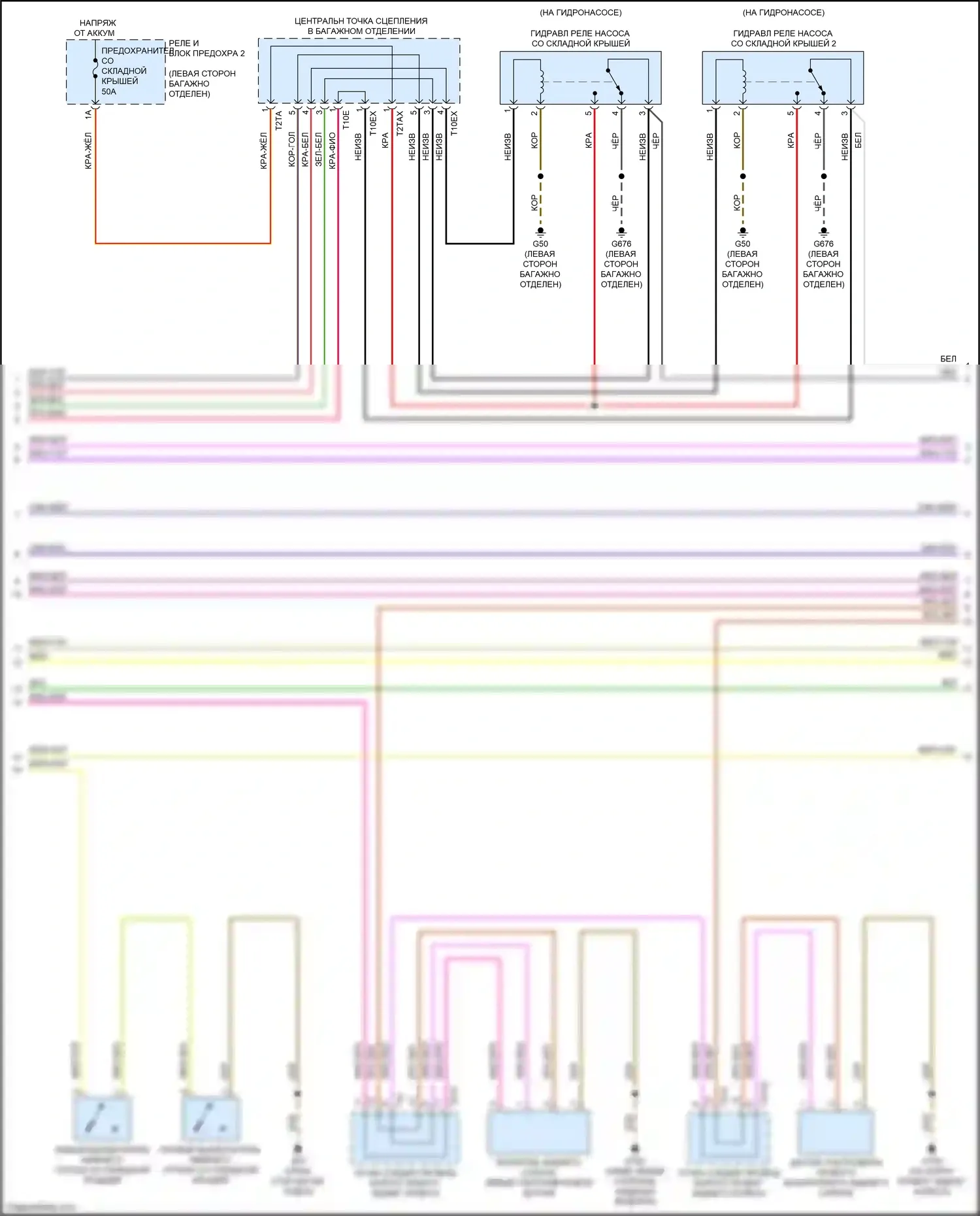 S5 Audi II (2016-2019): Электросхема со складной крышей (3 из 4) 