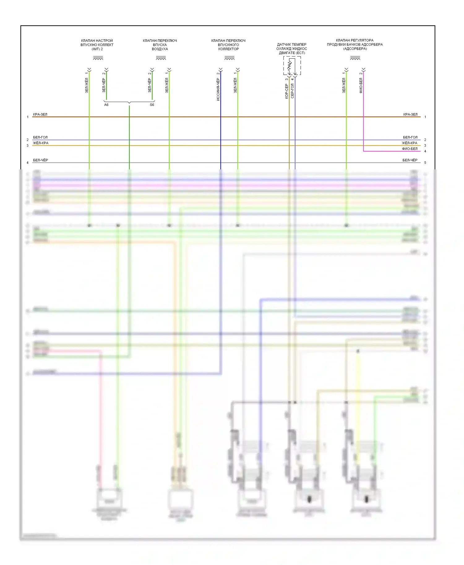 S6 Audi C5 (1999-2004): Электросхема двигателя 4.2l (2 из 4) 
