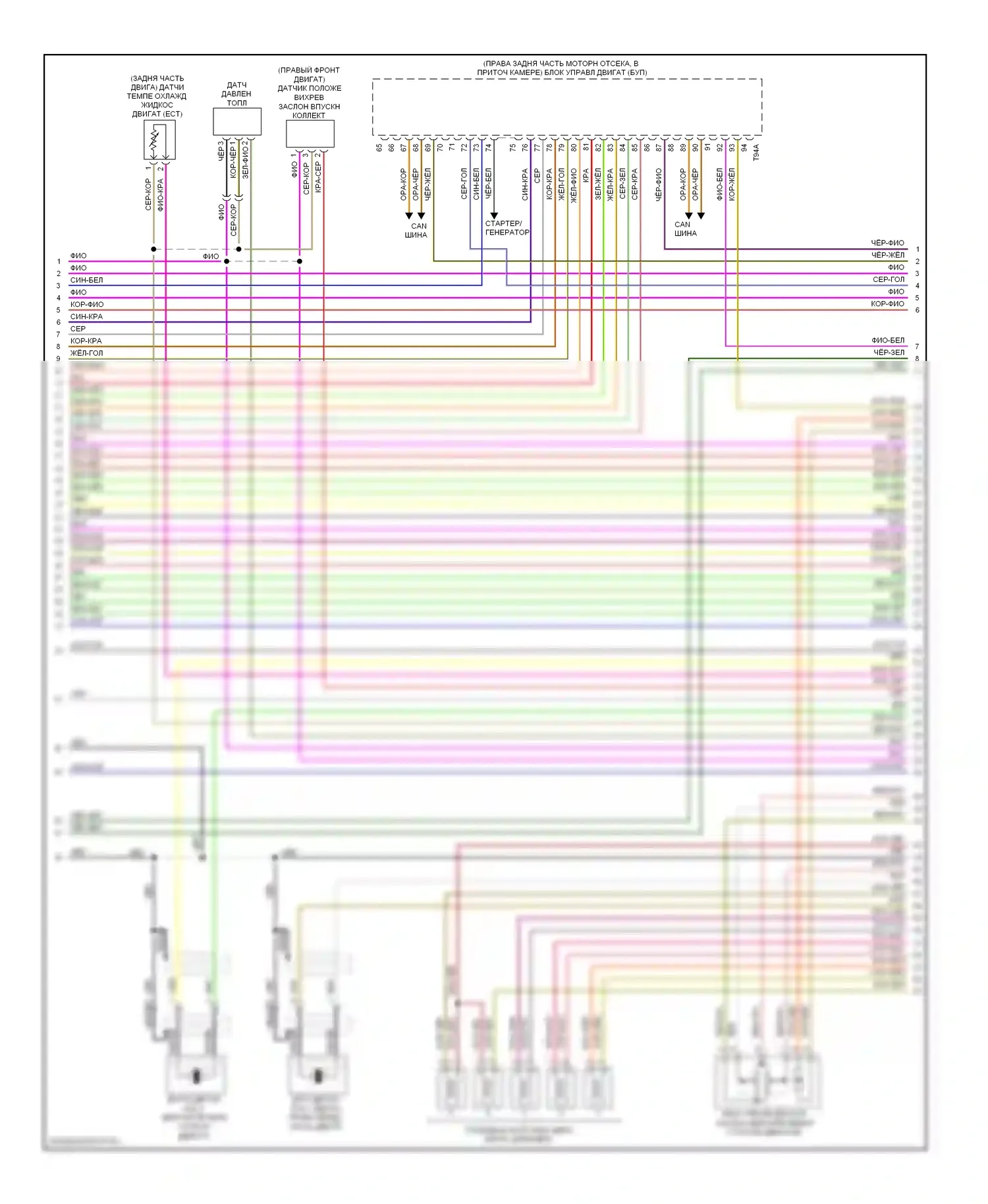 S6 Audi C6 рестайлинг (2008-2011): Электросхема двигателя 5.2l (3 из 8) 