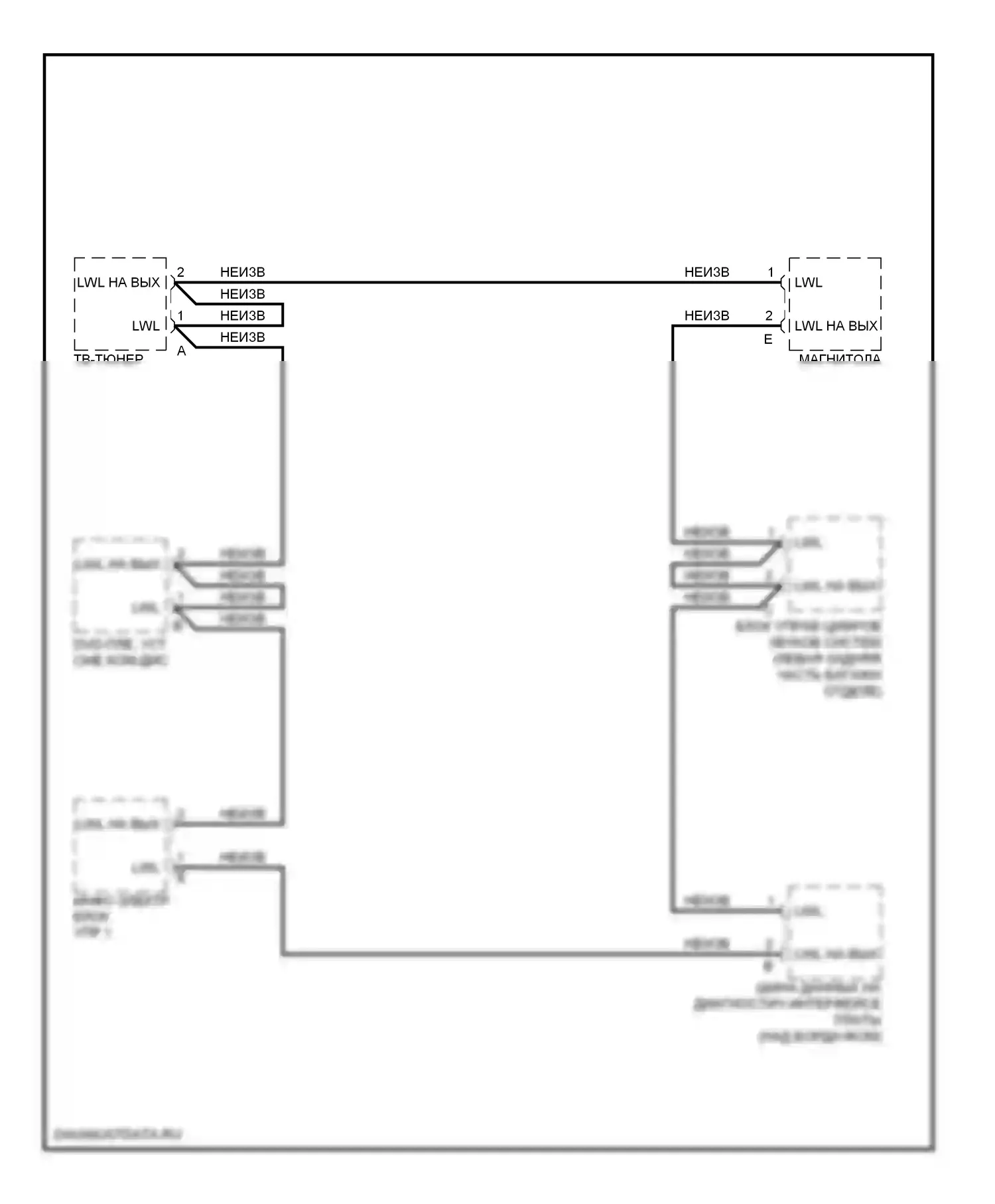 S6 Audi C6 рестайлинг (2008-2011): Большая часть электросхемы подключения шины данных, поздний выпуск 
