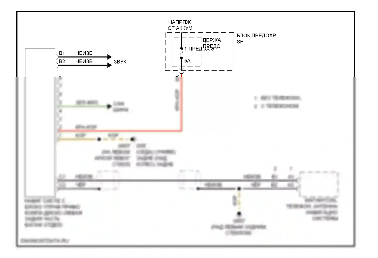 S6 Audi C6 рестайлинг (2008-2011): Электросхема навигации 