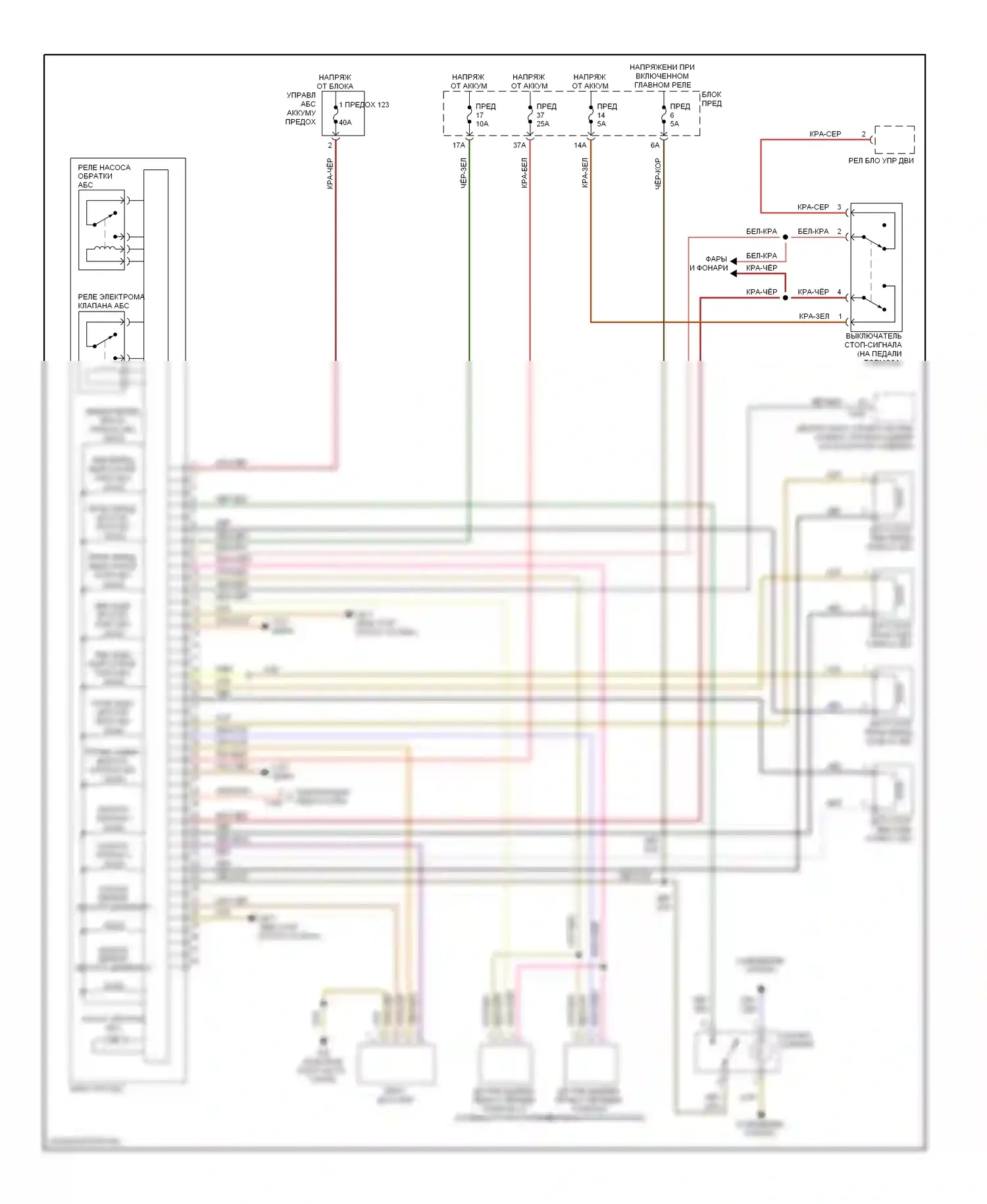 S6 Audi C6 (2006-2008): Антиблокировочная система abs электросхема 