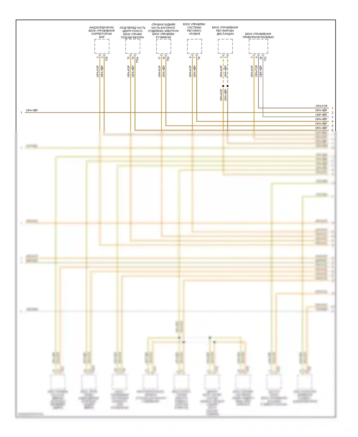 S6 Audi C6 (2006-2008): Can шина электросхема (2 из 3) 