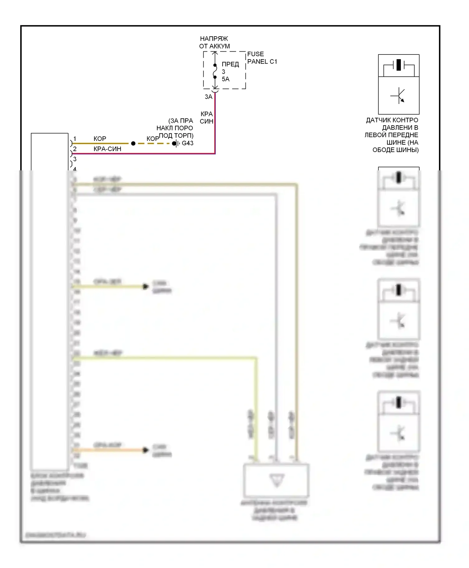 S6 Audi C6 (2006-2008): Электросхема помощников водителя 