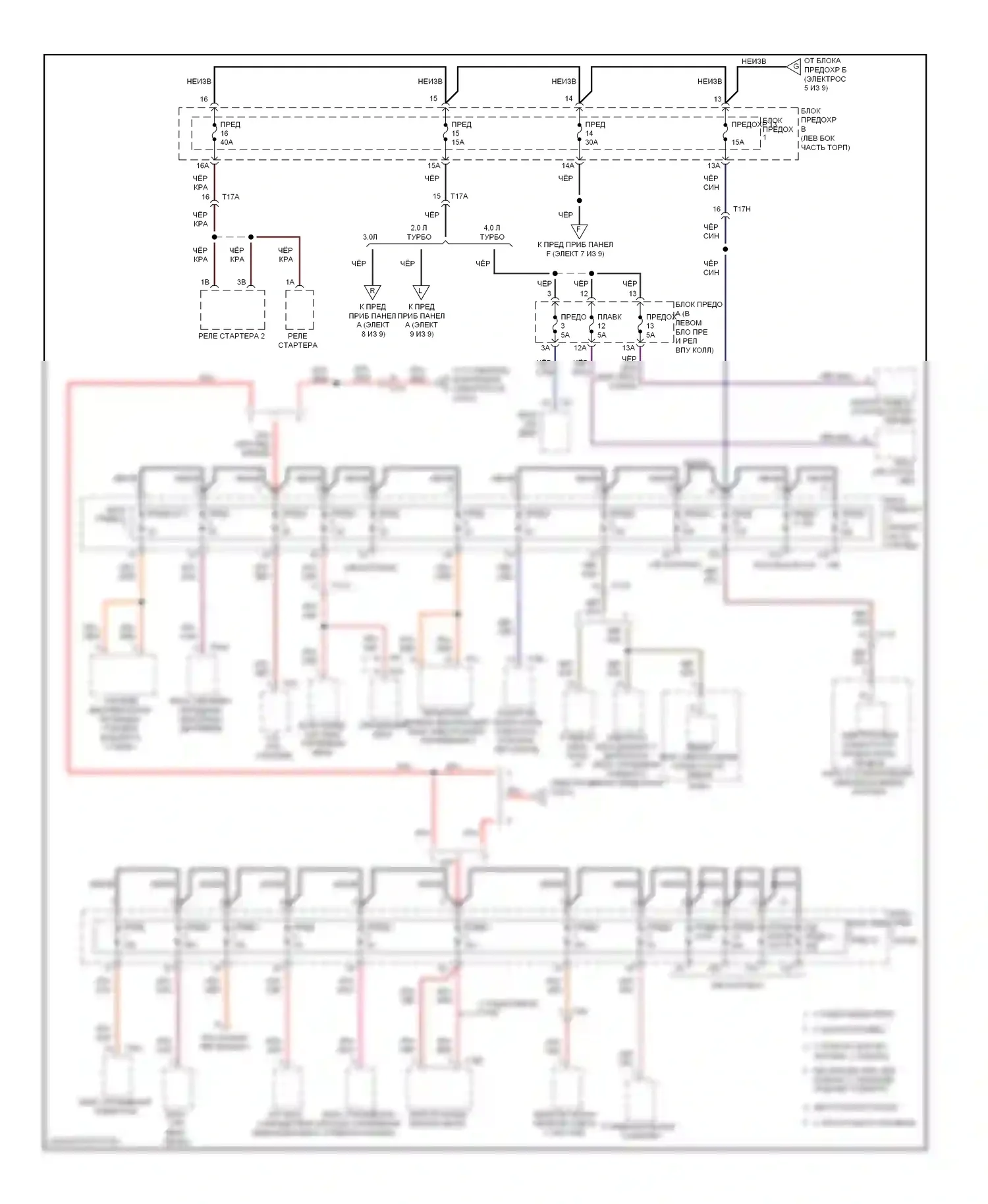 S6 Audi C7 (2012-2014): Электросхема блока предохранителей реле (3 из 9) 