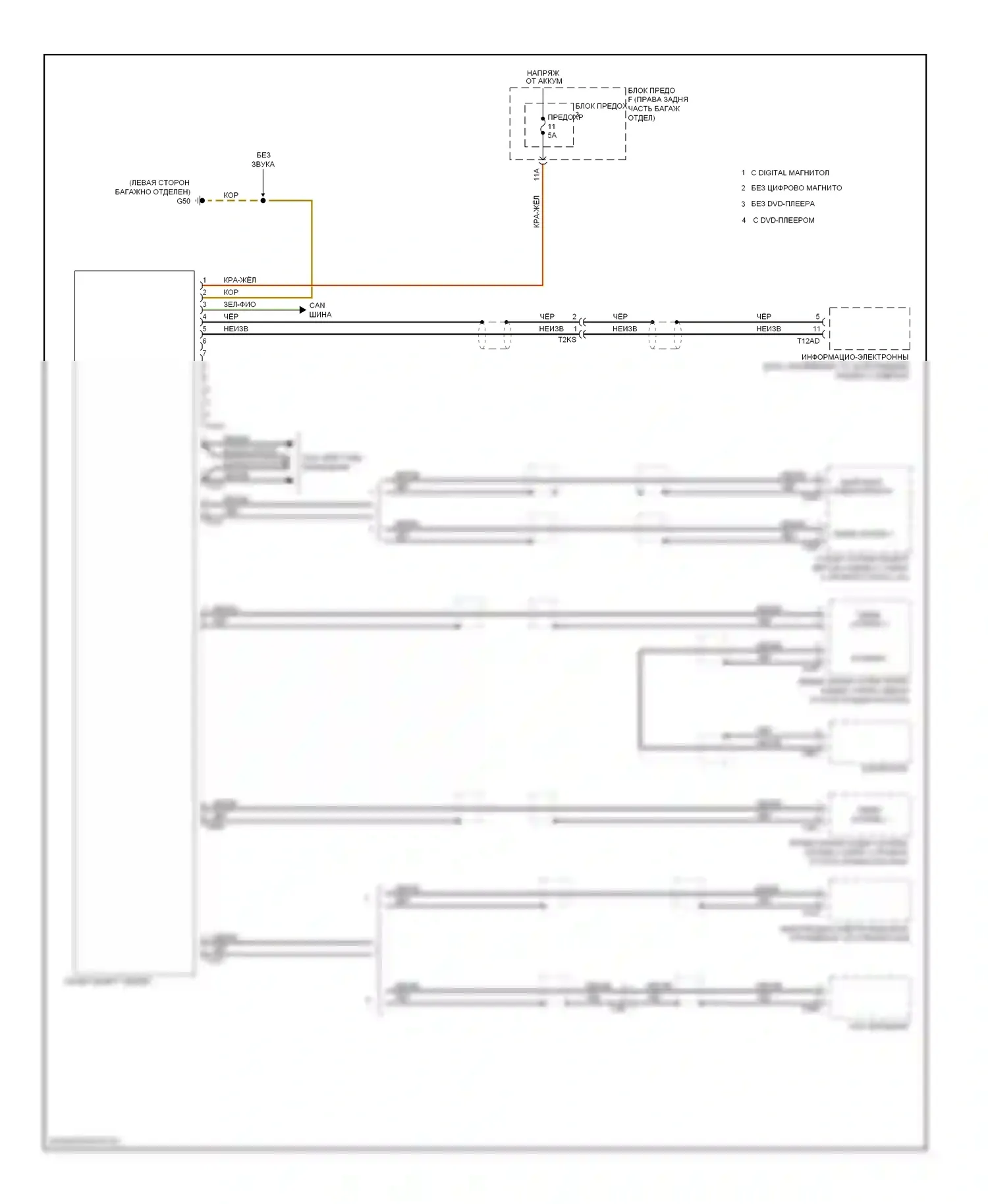 S6 Audi C7 (2012-2014): Электросхема тв-тюнера 