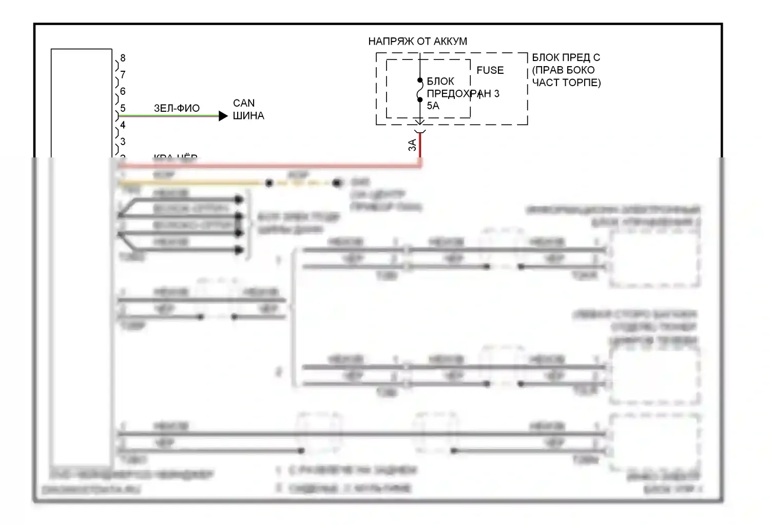 S6 Audi C7 (2012-2014): Электросхема устройства смены дисков cd/dvd 