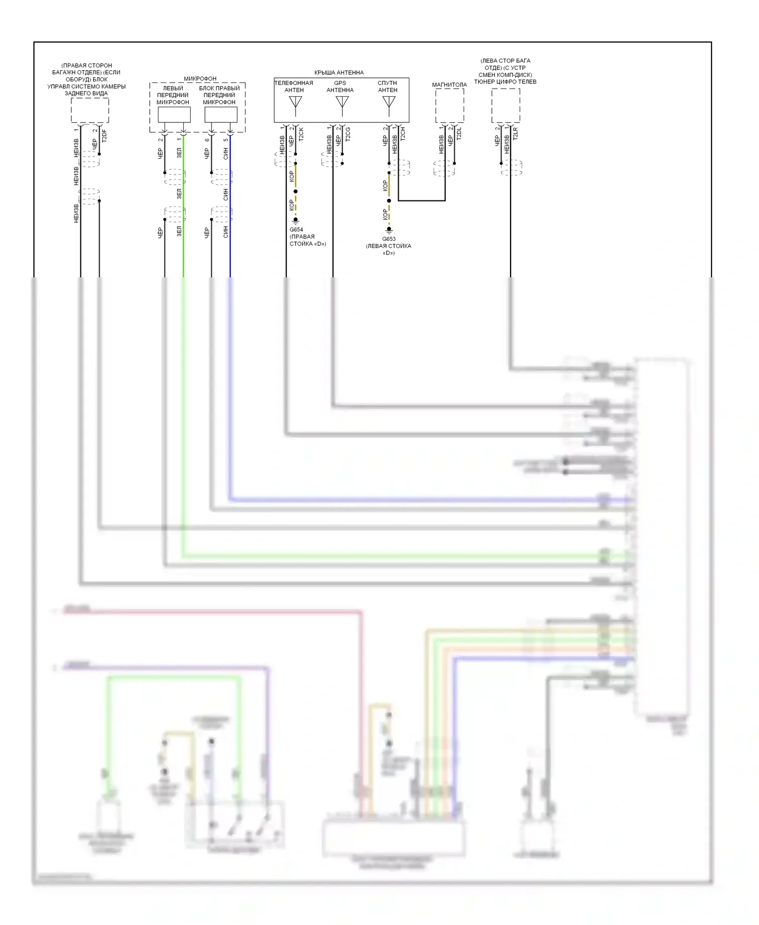 S6 Audi C7 (2012-2014): Электросхема навигации, с навигационным плюсом (2 из 2) 