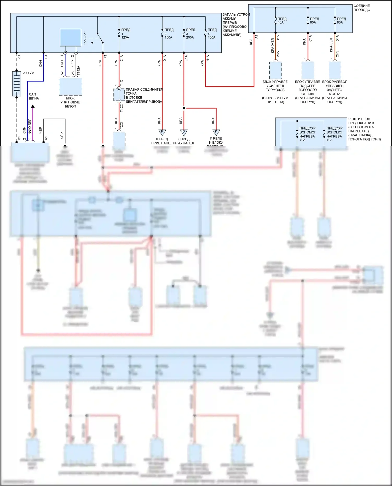 S6 Audi C8 (2019-2024): Электросхема блока предохранителей реле (1 из 9) 