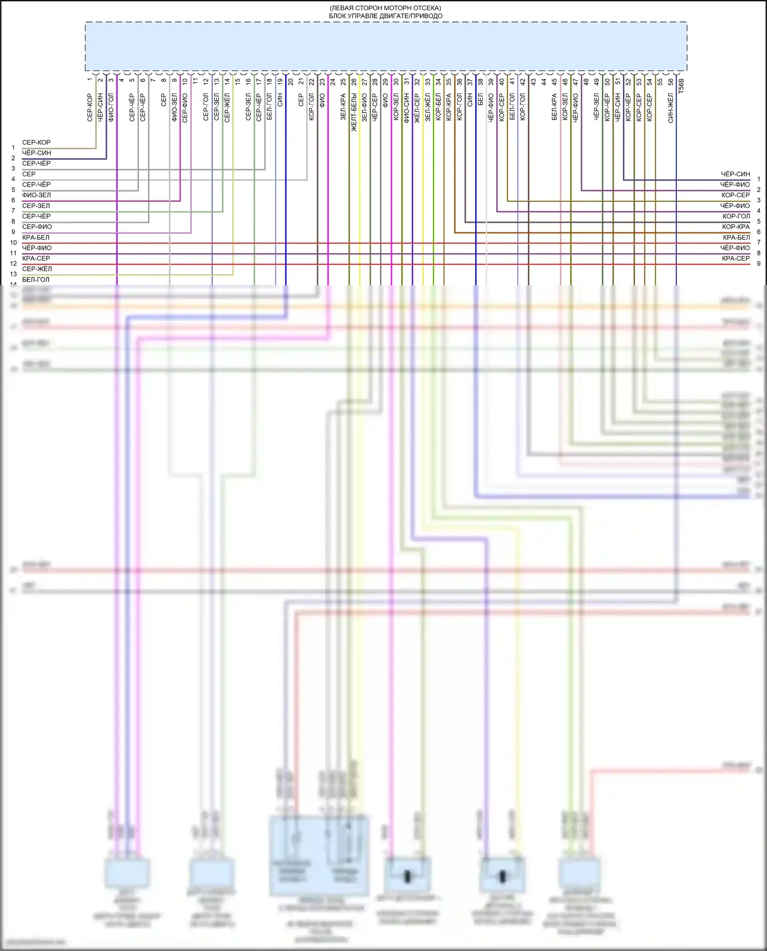S6 Audi C8 (2019-2024): Электросхема двигателя 2.9л турбо гибрид (5 из 12) 