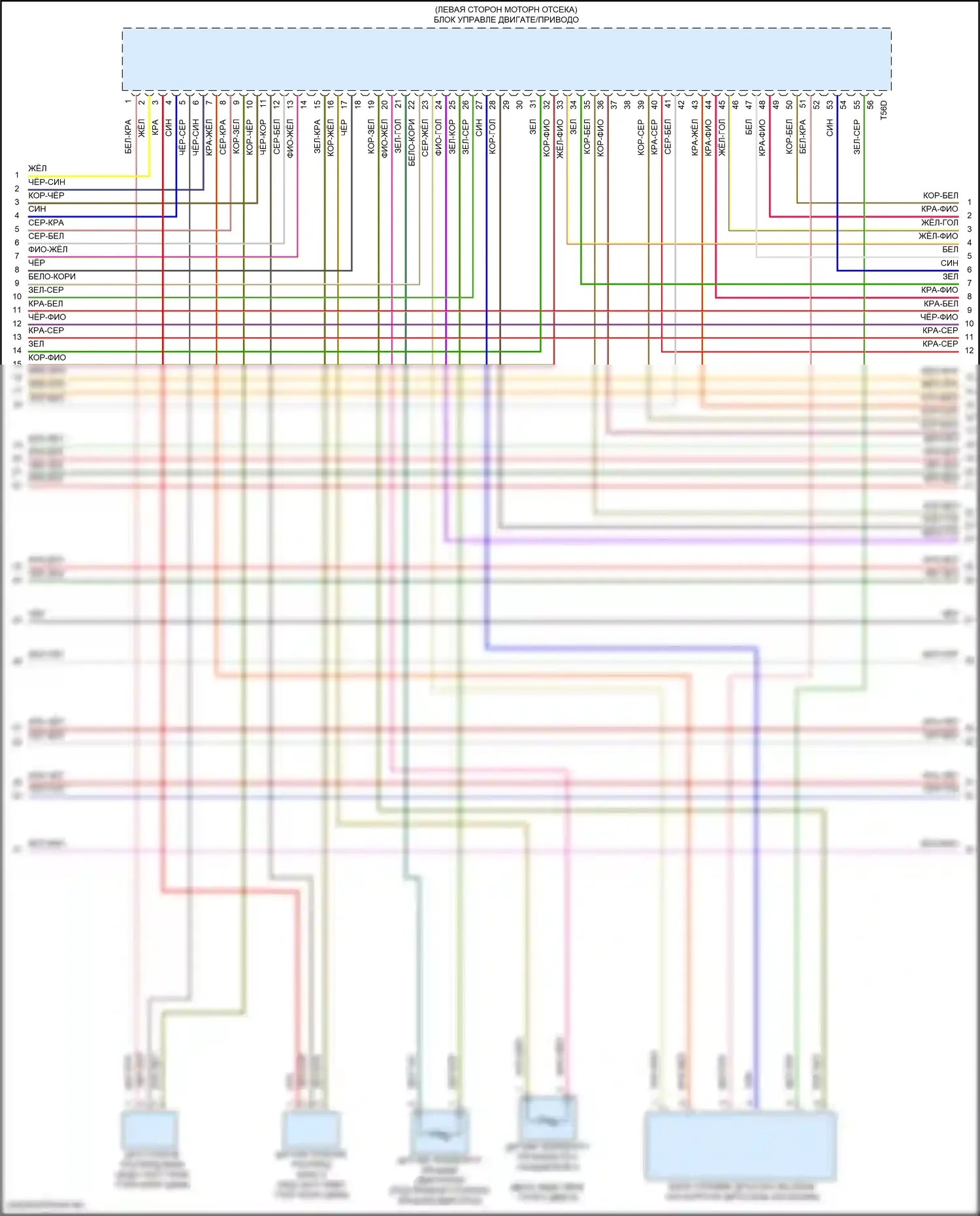 S6 Audi C8 (2019-2024): Электросхема двигателя 2.9л турбо гибрид (8 из 12) 