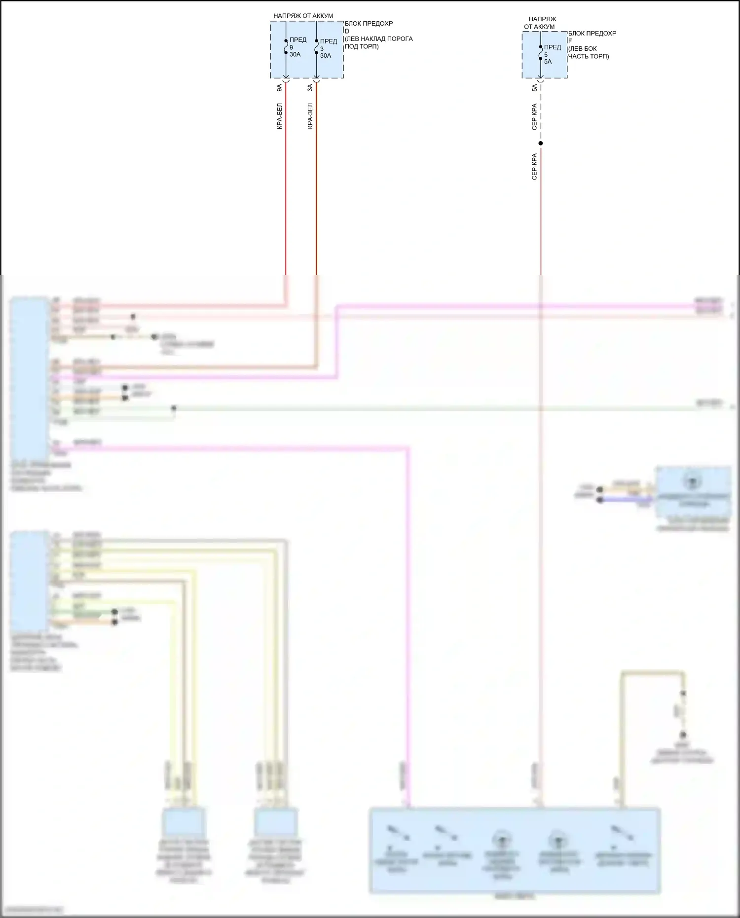 S6 Audi C8 (2019-2024): Электросхема фар, без множественного матричного луча и дальнего света (1 из 3) 