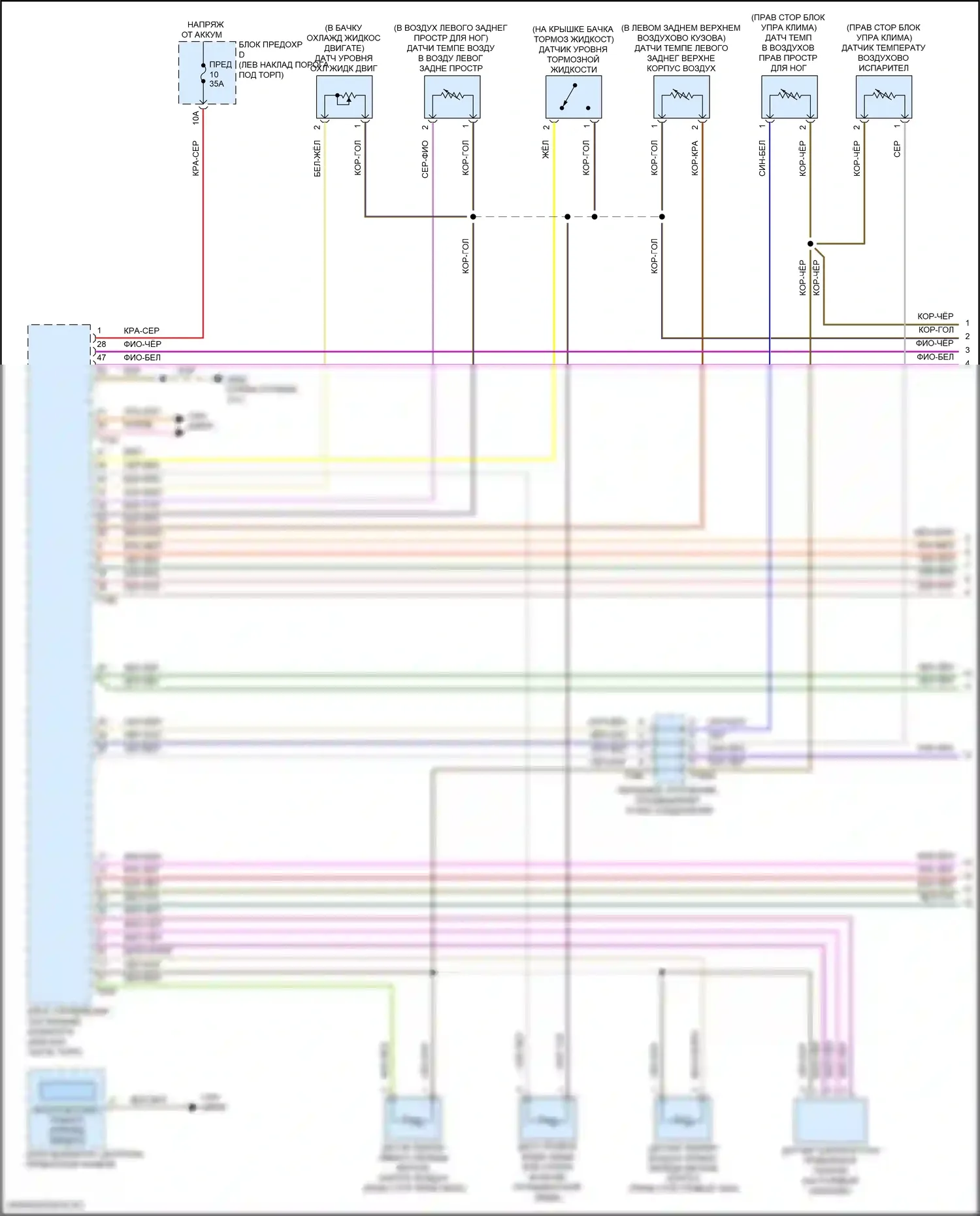 S6 Audi C8 (2019-2024): Электросхема климат контроля, с климат-контролем и задним управлением (1 из 4) 