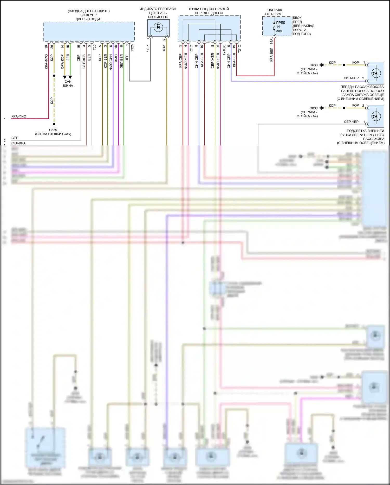 S6 Audi C8 (2019-2024): Электросхема освещения салона (3 из 6) 