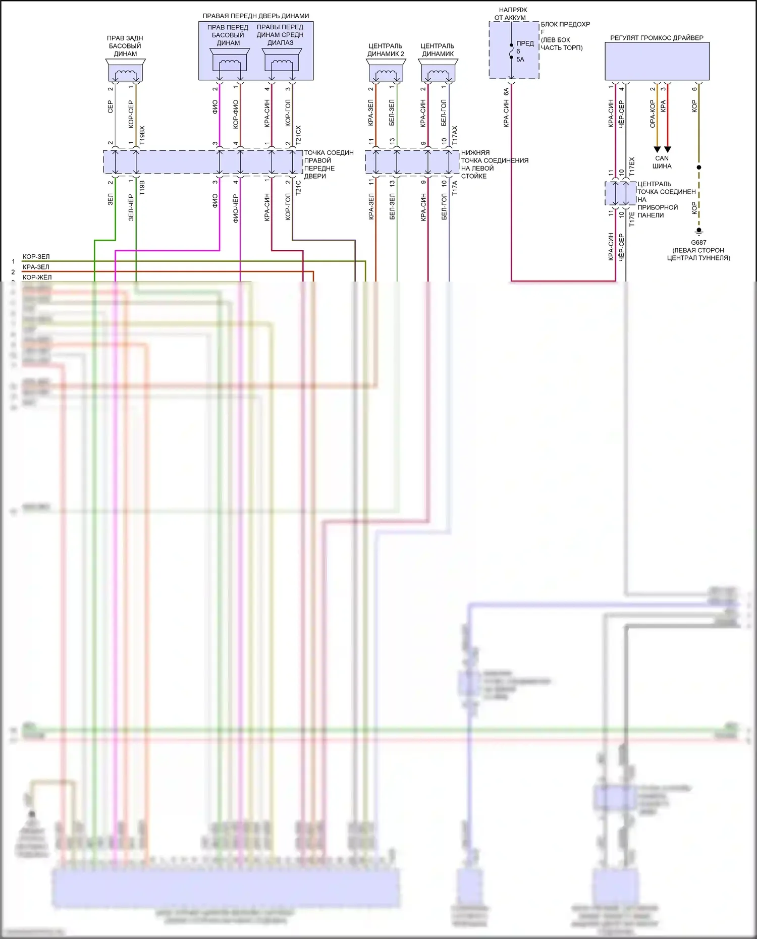 S6 Audi C8 (2019-2024): Электросхема навигации, с усилителем, без звука bang и olufsen (2 из 6) 