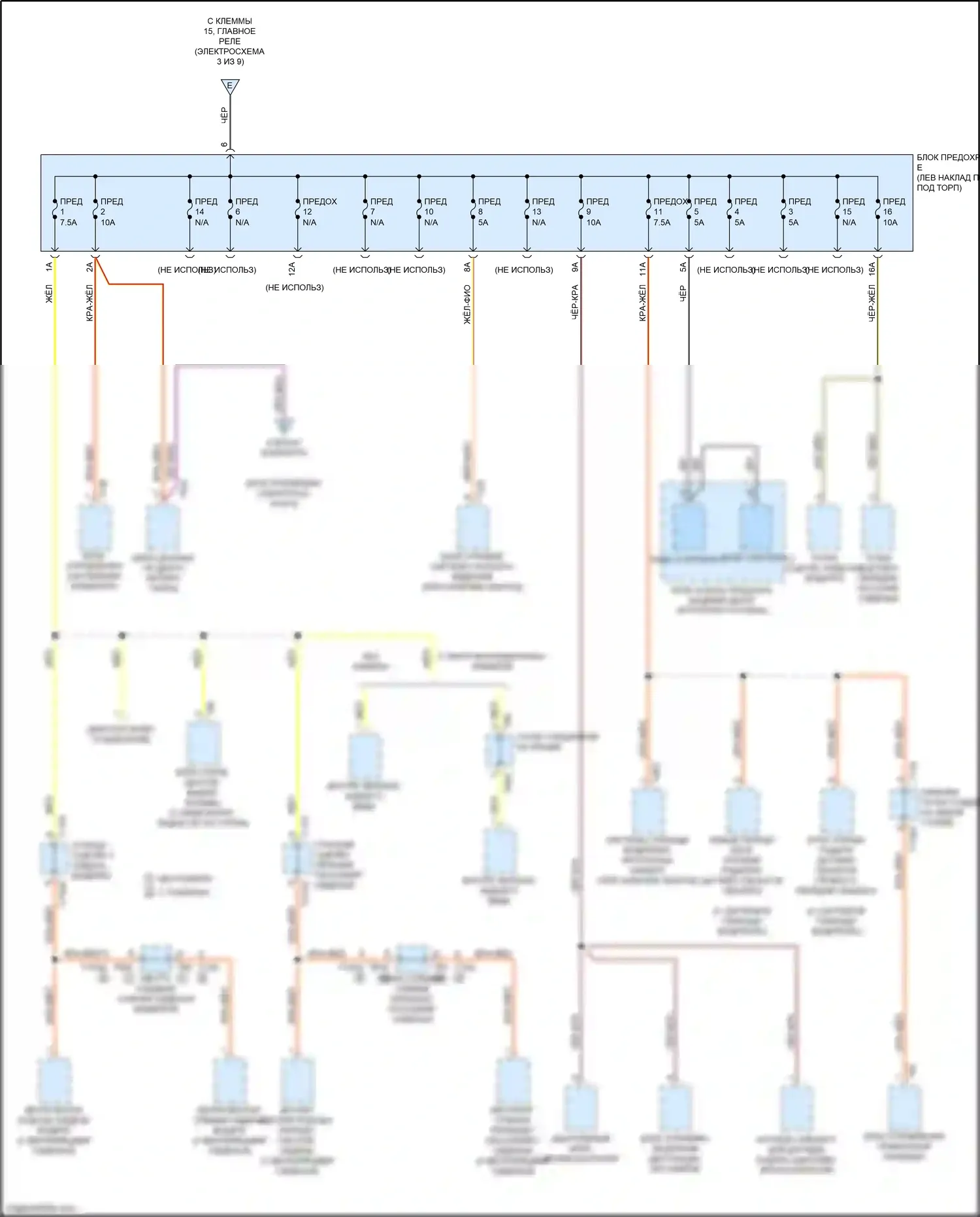 S7 Audi 4K (2019-2024): Электросхема блока предохранителей реле (4 из 9) 