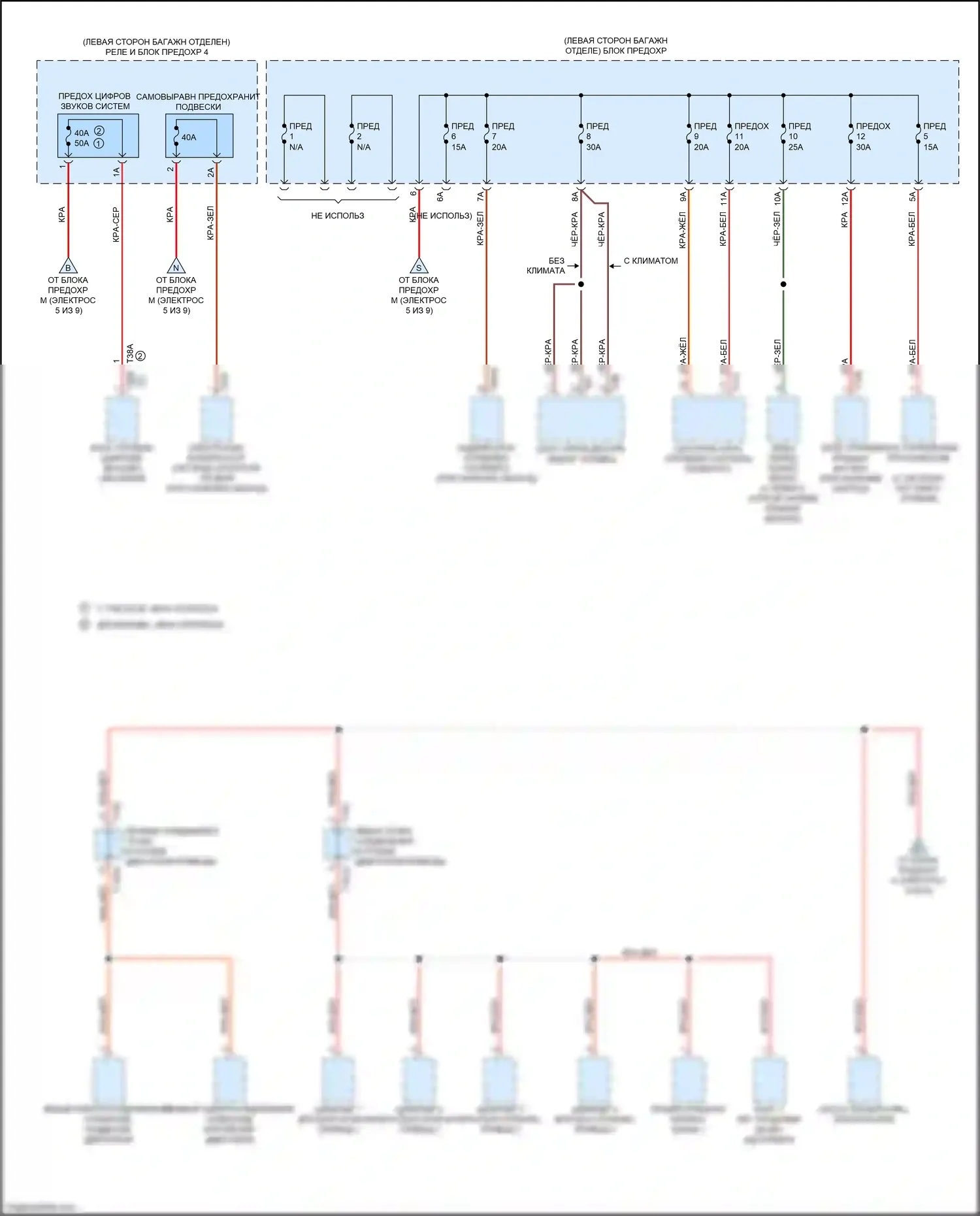S7 Audi 4K (2019-2024): Электросхема блока предохранителей реле (8 из 9) 