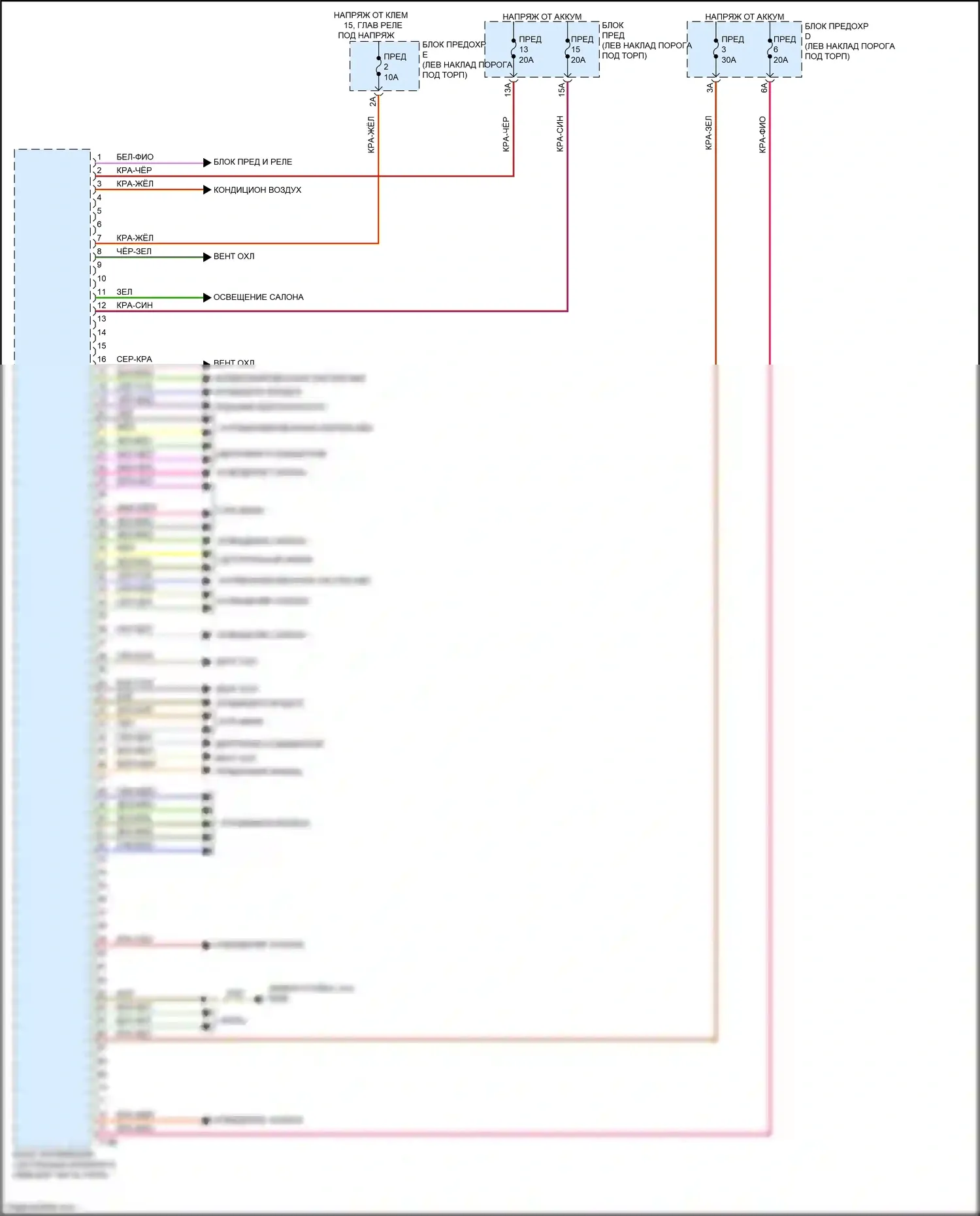 S7 Audi 4K (2019-2024): Электросхема блока управления системами комфорта (1 из 2) 