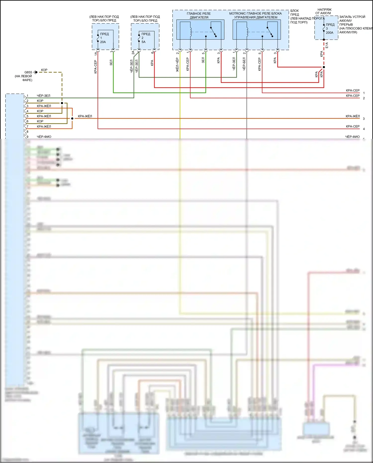 S7 Audi 4K (2019-2024): Электросхема двигатель 2.9л турбо, электросхема органов управления двигателем (1 из 10) 