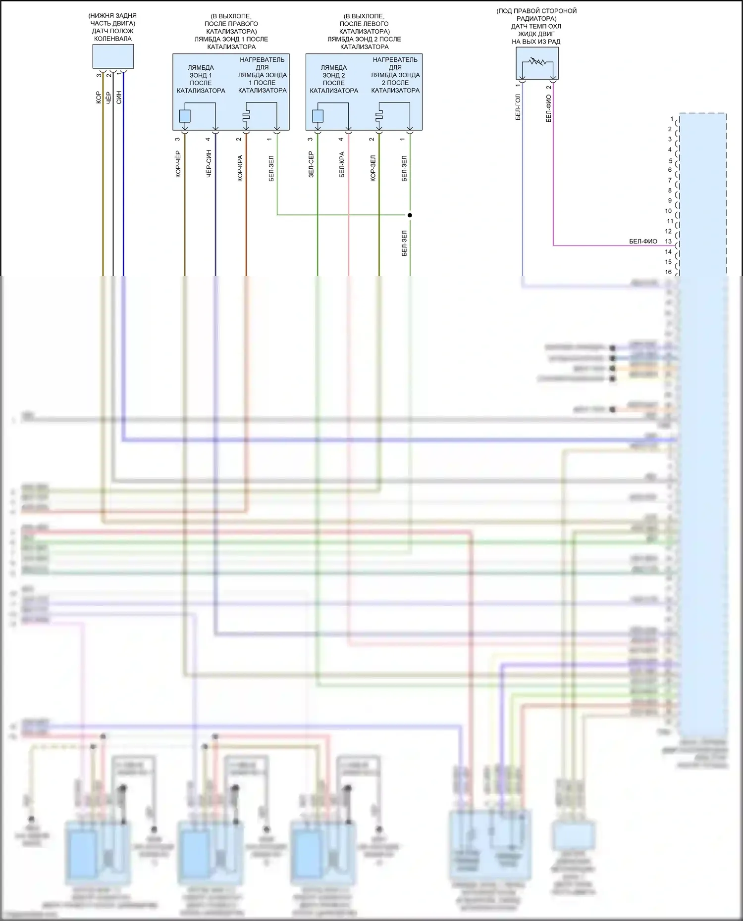 S7 Audi 4K (2019-2024): Электросхема двигатель 2.9л турбо, электросхема органов управления двигателем (10 из 10) 