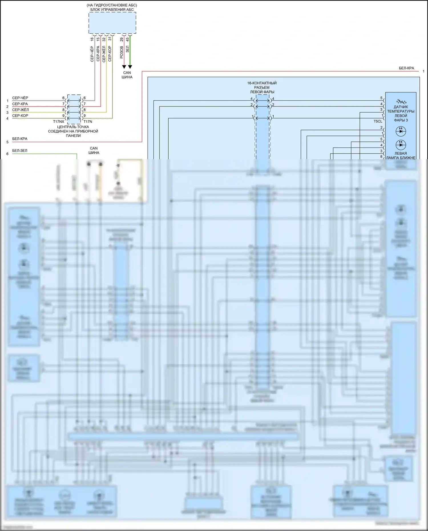 S7 Audi 4K (2019-2024): Электросхема фар, без множественного матричного дальнего света, с дополнительным лазерным дальним светом (2 из 3) 