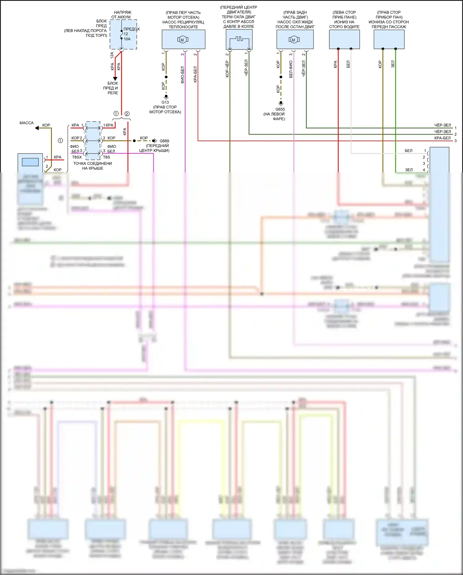 S7 Audi 4K (2019-2024): Электросхема климат контроля, с климатом, без задних органов управления (3 из 4) 