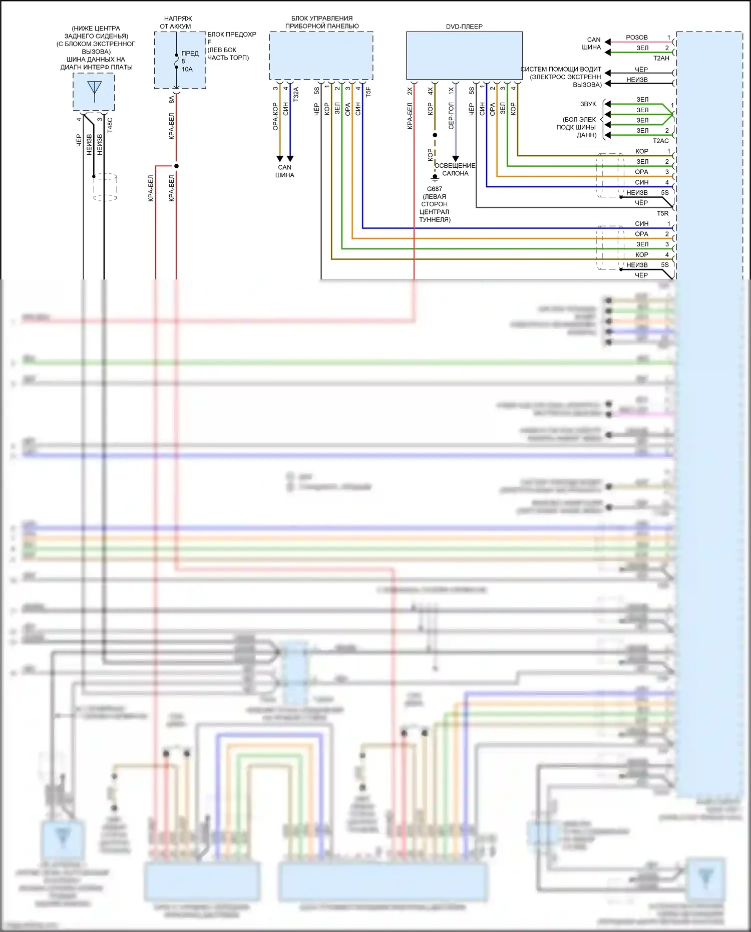 S7 Audi 4K (2019-2024): Электросхема магнитолы, без усилителя (5 из 5) 