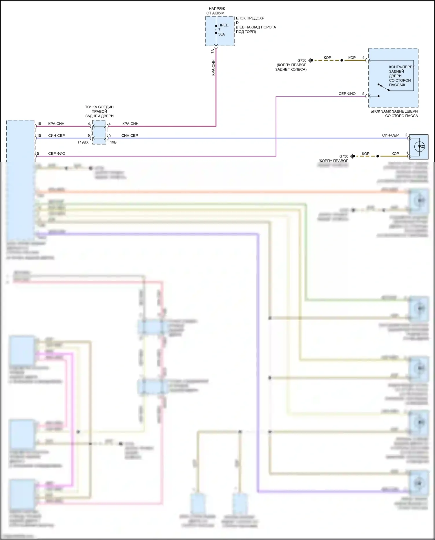 S7 Audi 4K (2019-2024): Электросхема освещения салона (6 из 6) 