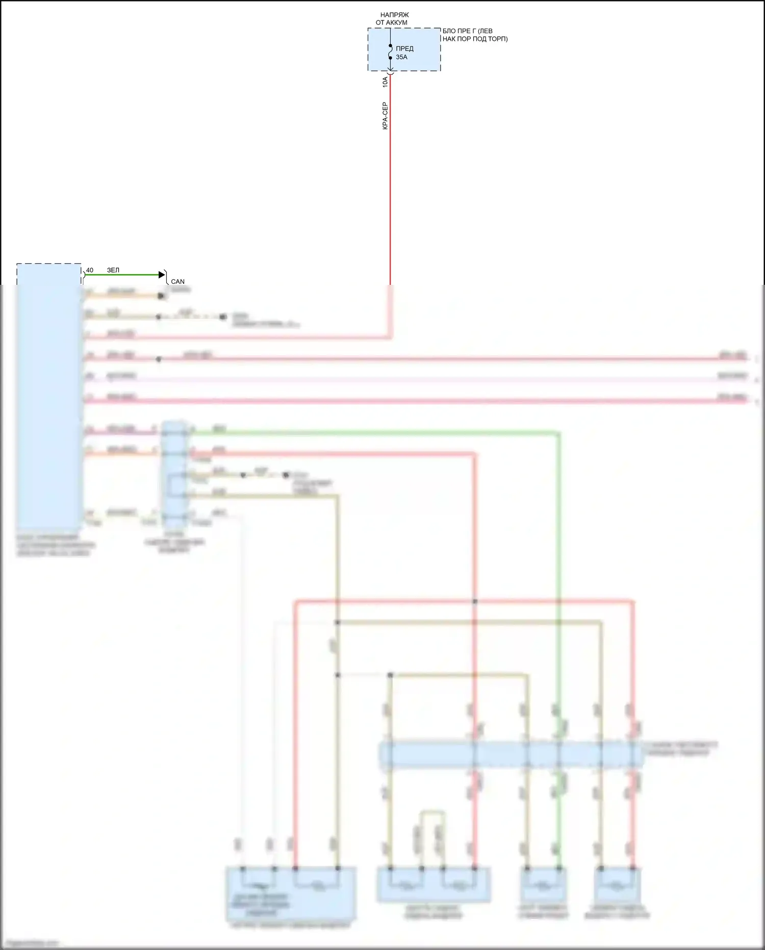 S7 Audi 4K (2019-2024): Электросхема передних обогреваемых сидений, без вентиляции, со спортивными сиденьями (1 из 2) 