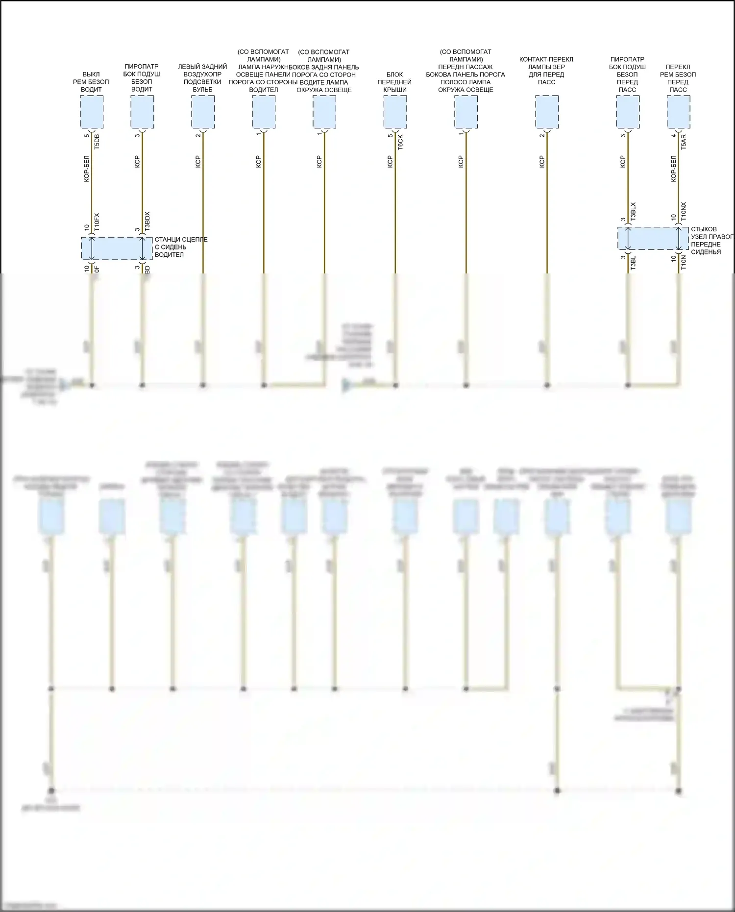 S7 Audi 4K (2019-2024): Электросхема разводки массы (8 из 10) 