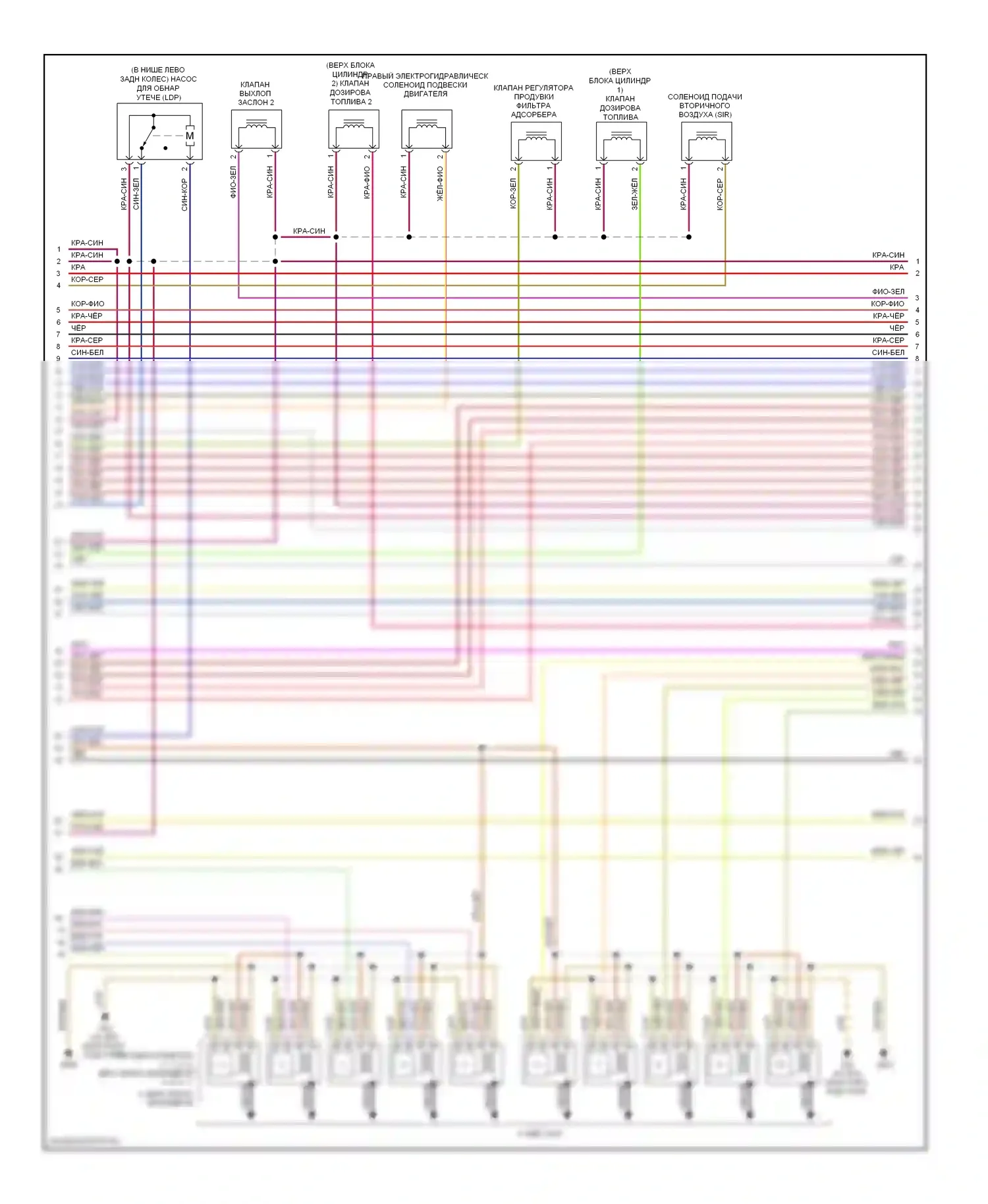 S8 Audi D3 рестайлинг (2007-2011): Электросхема двигателя 5.2l (5 из 8) 
