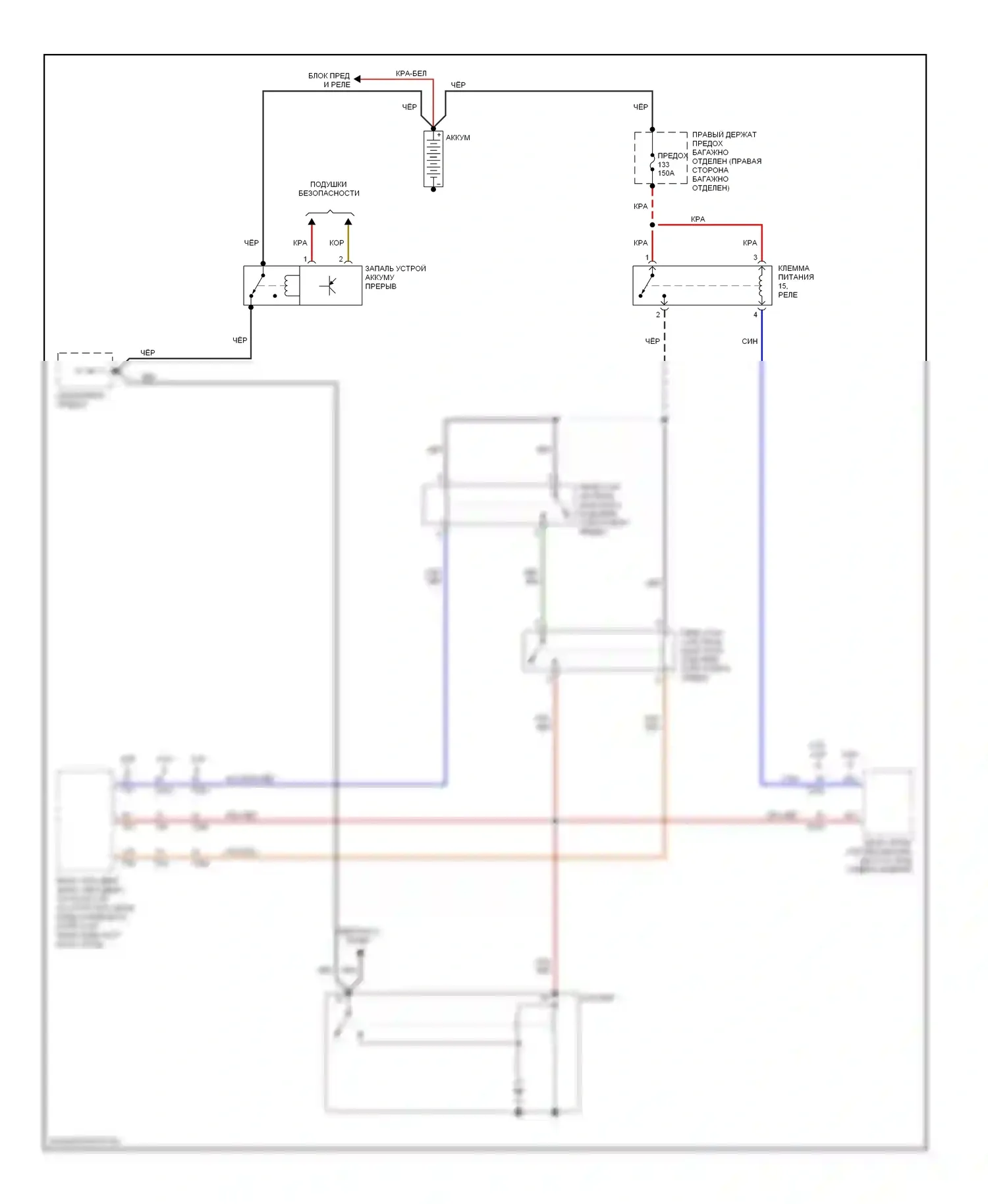 S8 Audi D3 рестайлинг (2007-2011): Электросхема стартера 